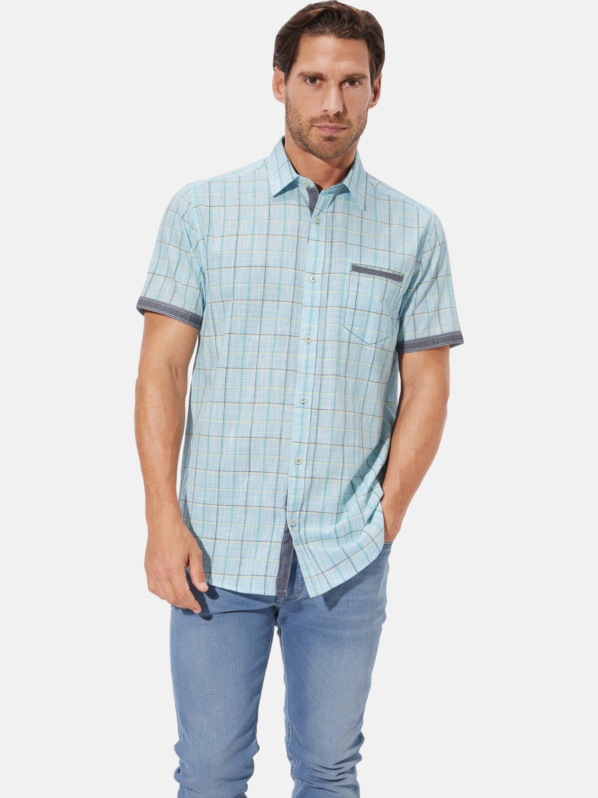 Babista Kurzarmhemd »Kurzarmhemd GIDONA« 1 Stk. mit kontrastfarbenen Akzenten