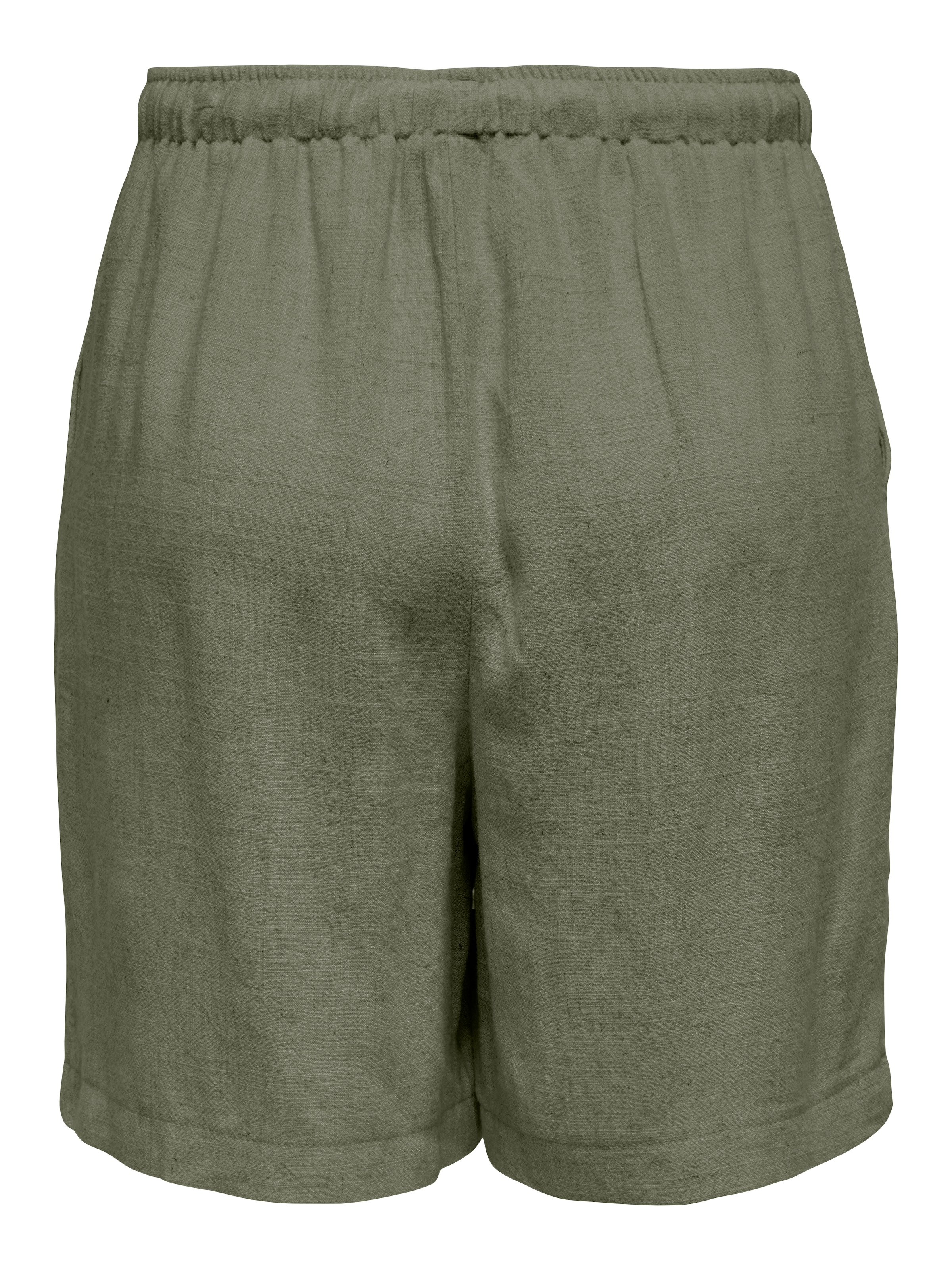 ONLY Shorts »ONLSIESTA MW PULL-UP LIN BL SHORTS NOOS«  loose fit, Jersey, Viskosemischung, elastischer Bund, unifarben
