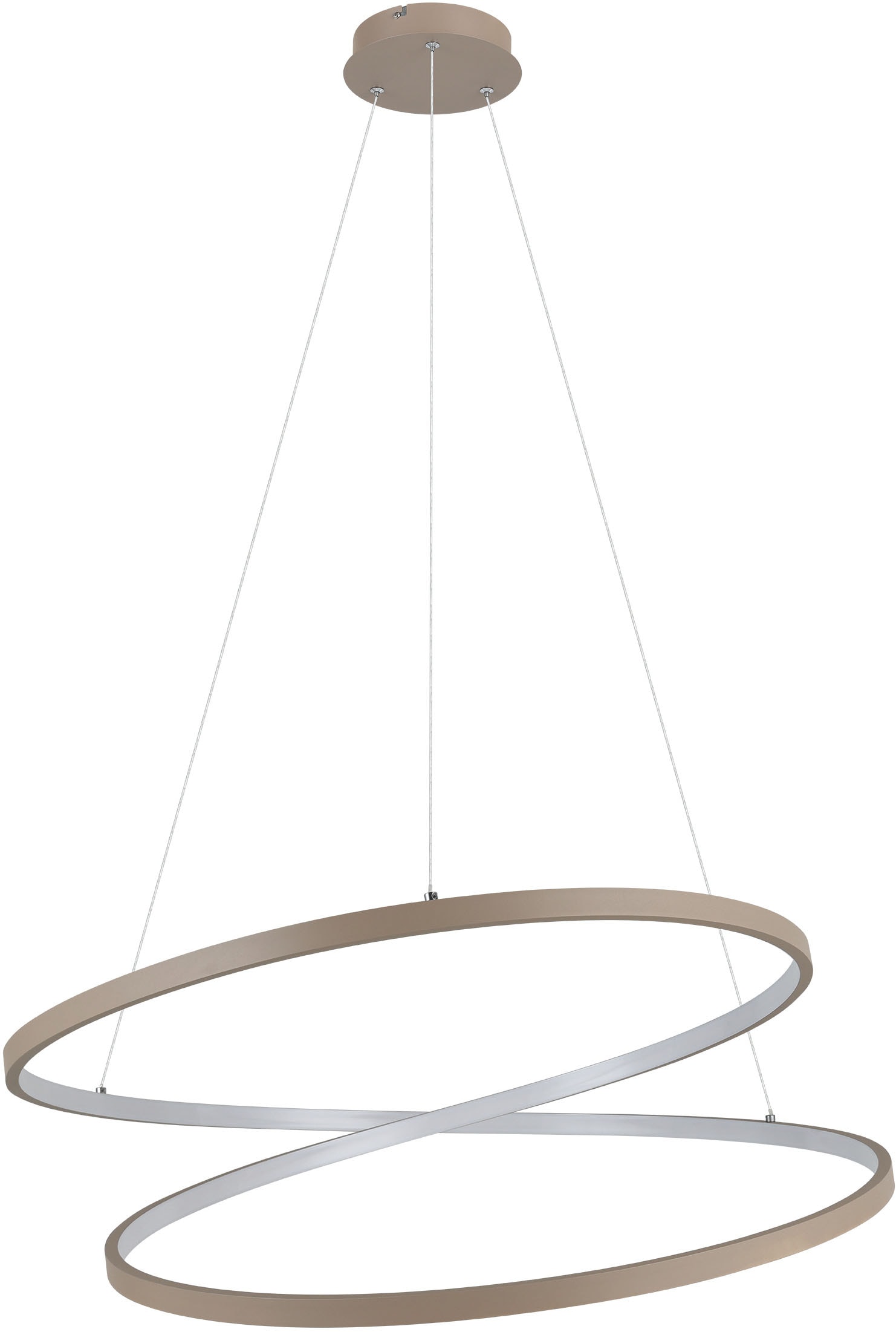EGLO Hängeleuchte »RUOTALE Pendellampe - Alu, Stahl - LED - 42W - IP20« LED-Modul 1 Stk. Warmweiß Hängelampe, Deckenlampe, Wohnzimmer, Esszimmer, H150 x Ø70 cm