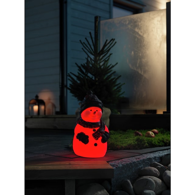 Diode 1 LED XXL »Kunststoffschneemann, | Weihnachtsdeko Garantie KONSTSMIDE 3 kaufen Jahren RGB- mit RGB aussen«, online Farbwechsel, Dekofigur