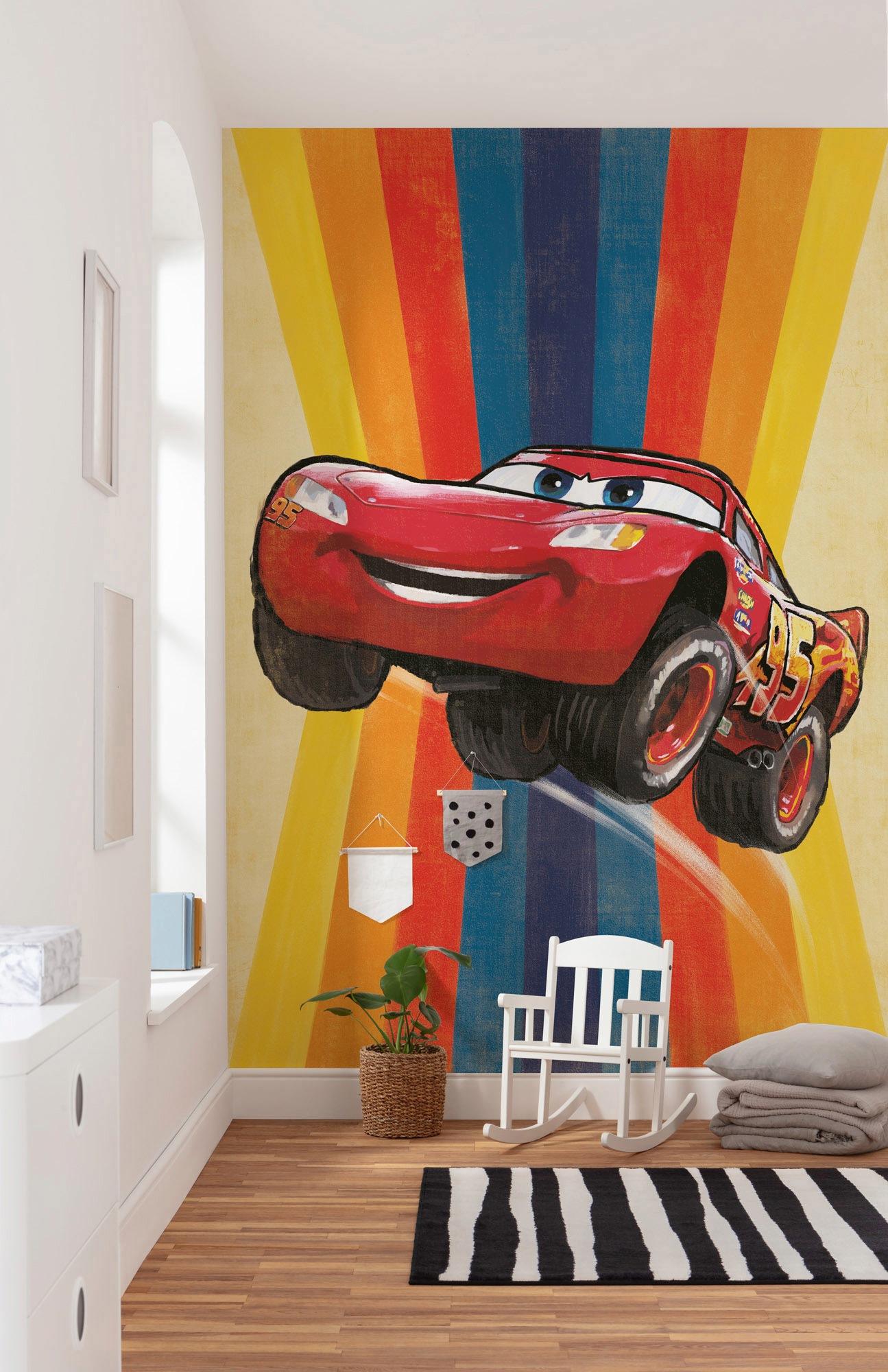 Komar Vliestapete »Digitaldruck Vlies -  Cars Jump - Größe 200 x 280 cm« bedruckt glatt Kinderzimmer
