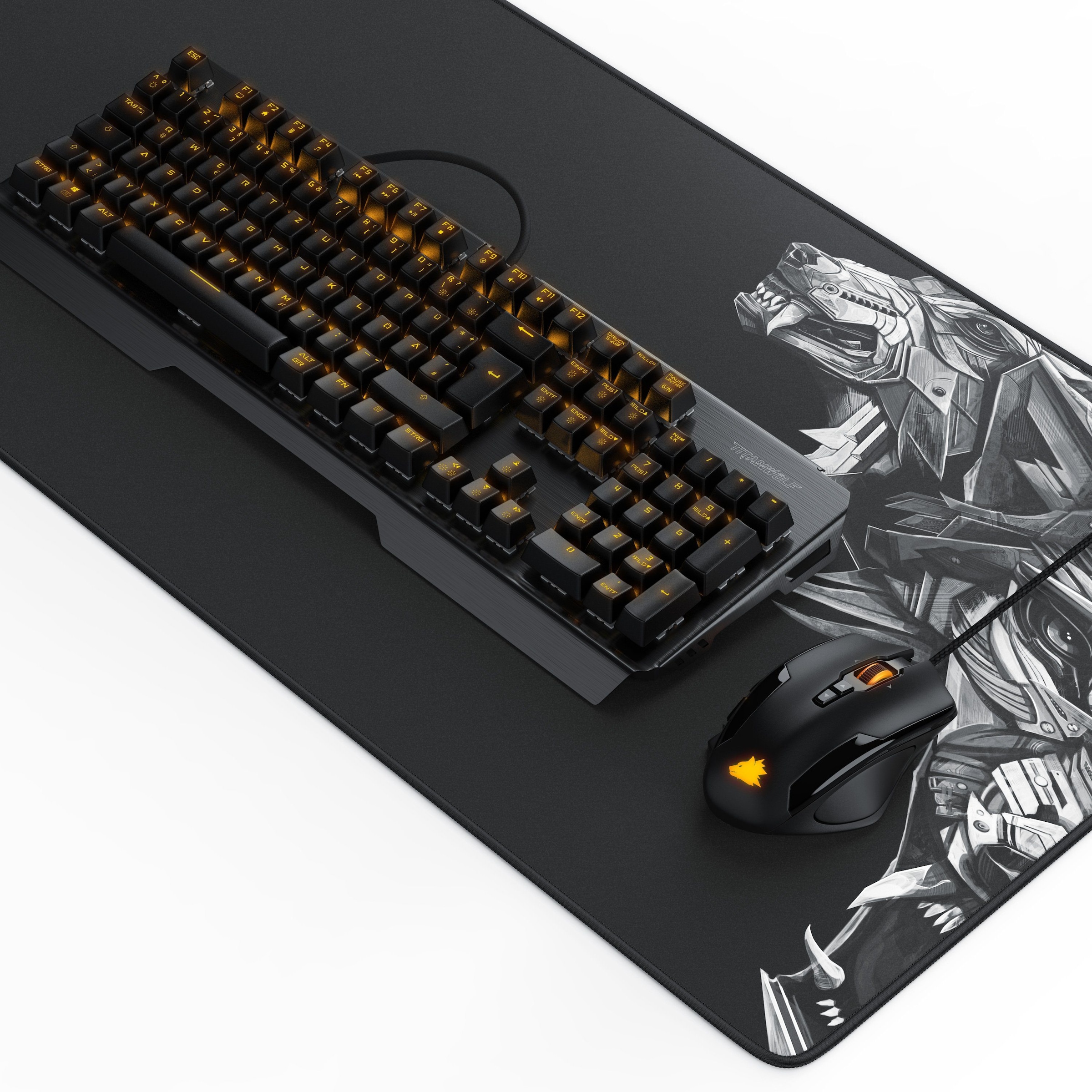 Titanwolf Mechanische Tastatur Maus Mauspad Gaming Bundle 3 Jahre Xxl Garantie Universal