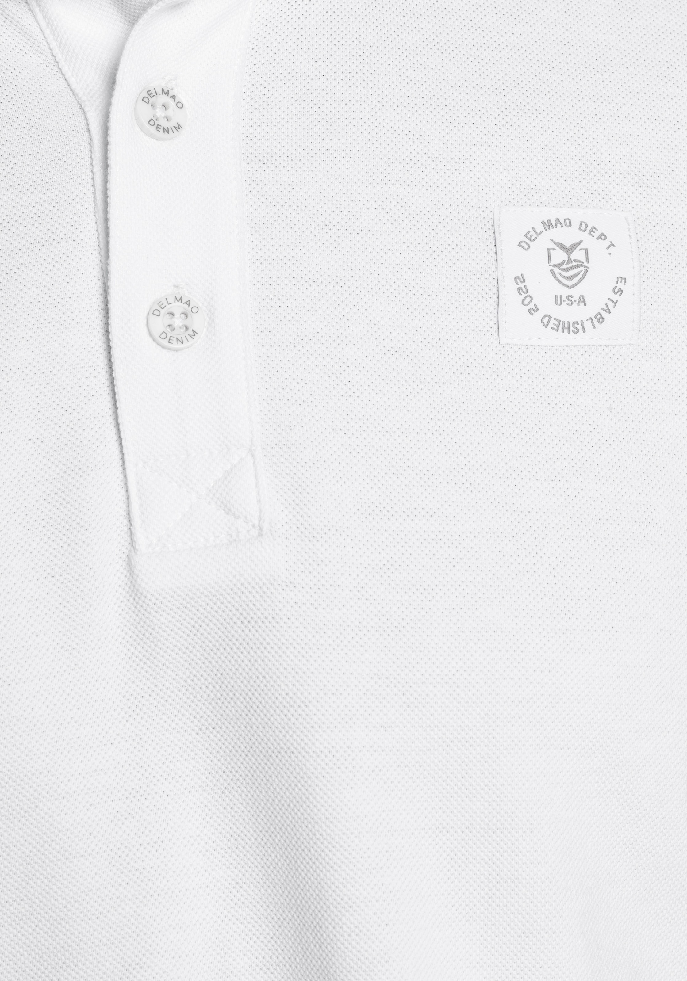 DELMAO Poloshirt, mit modischem Brustlabel - NEUE MARKE!