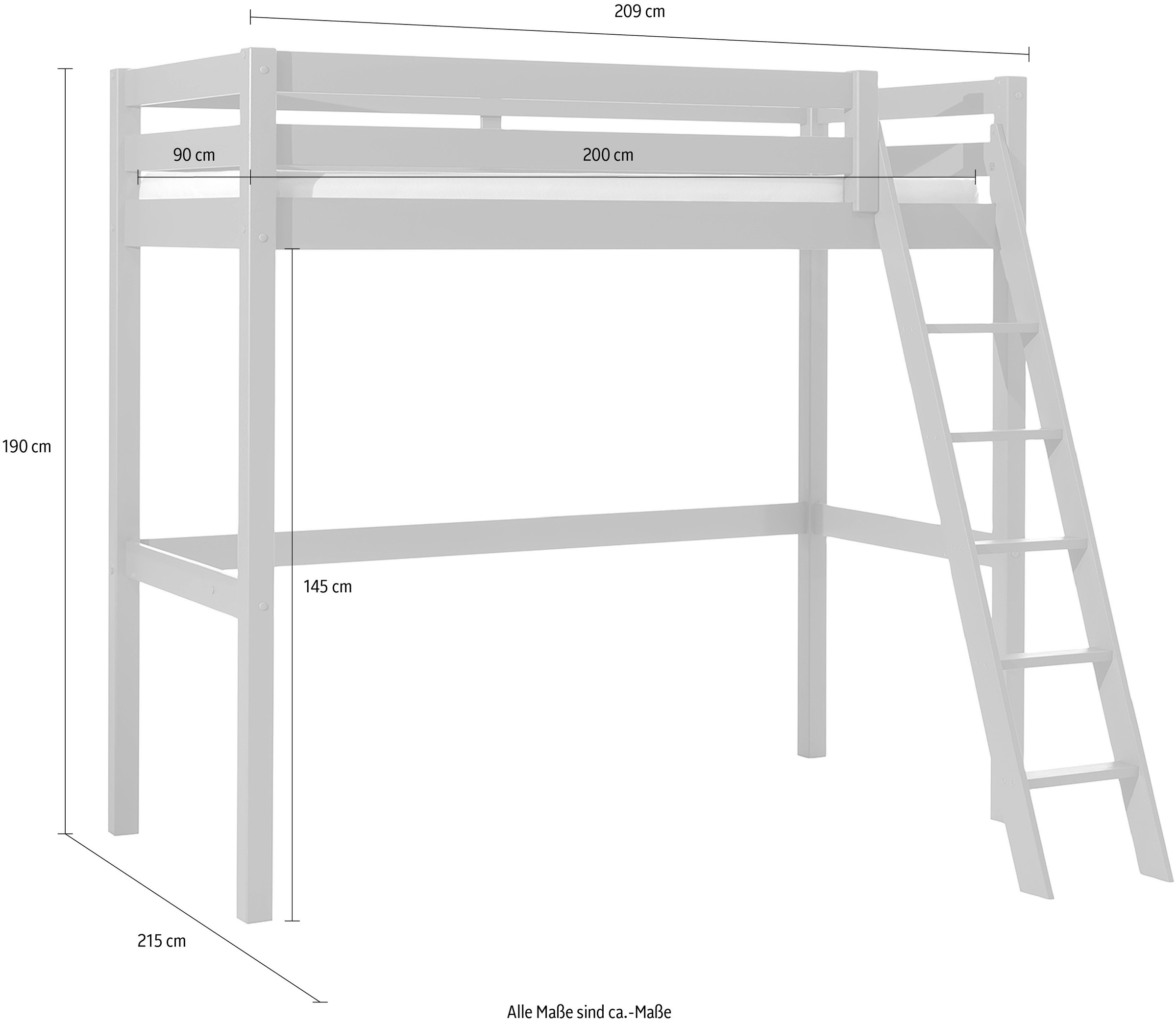 Vipack Hochbett »Pino«, (Made in Europe)