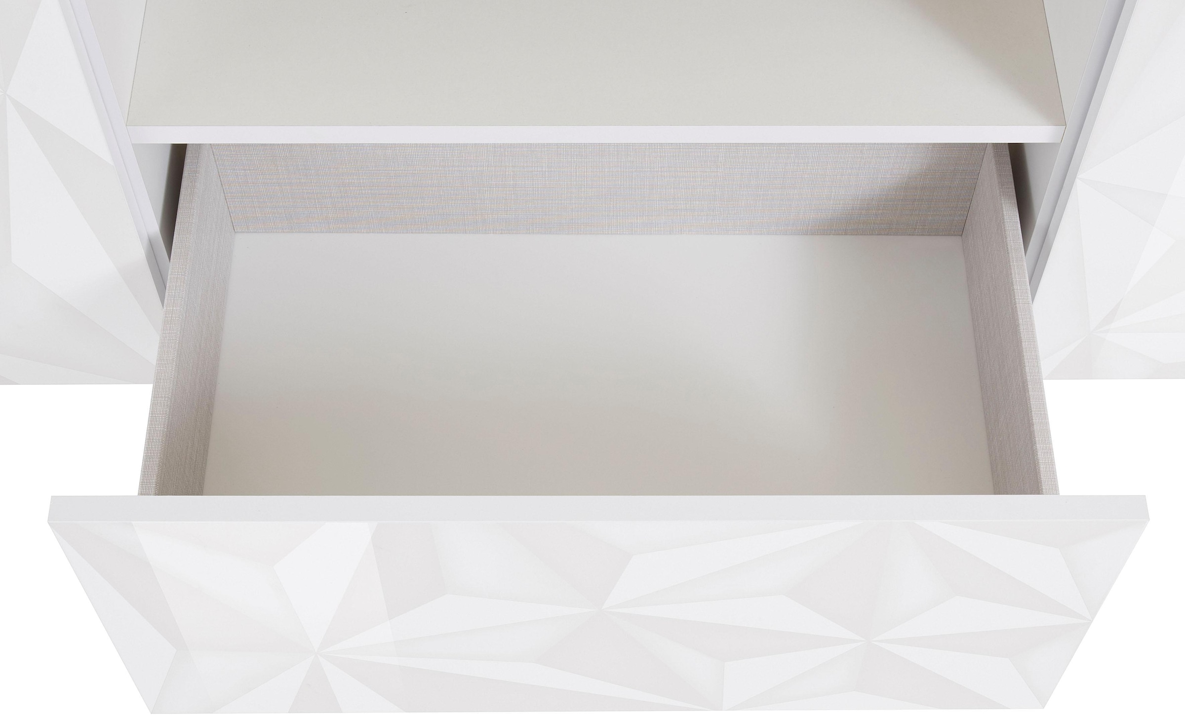 INOSIGN Sideboard »Prisma Breite 181, Kommode 2 Türen, 2 Schubkästen, Anrichte«, Front mit elegantem Siebdruck, grifflos, viel Stauraum