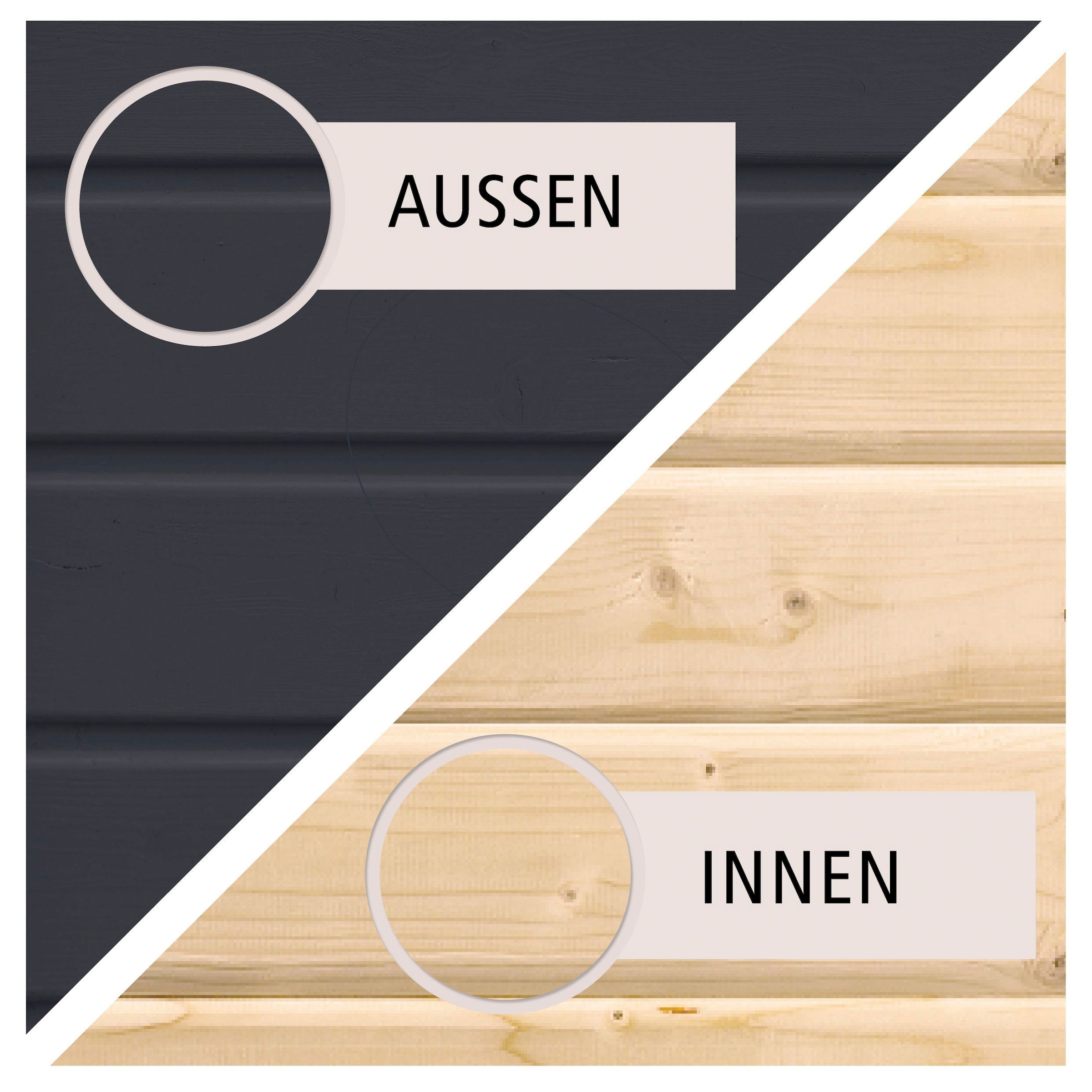 Karibu Gartenhaus »Stockach 2«, (Set), anthrazit, naturbelassen oder terragrau