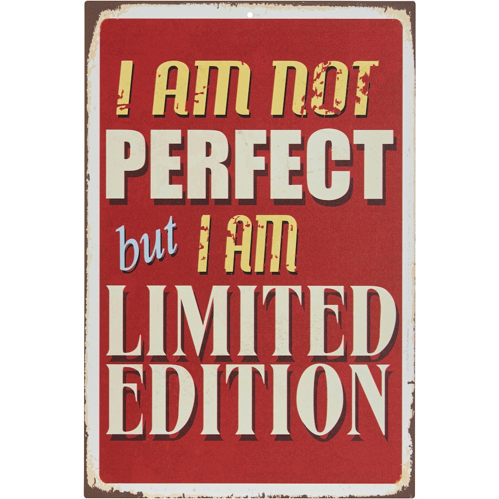 Home affaire Metallbild »I am not perfect …«