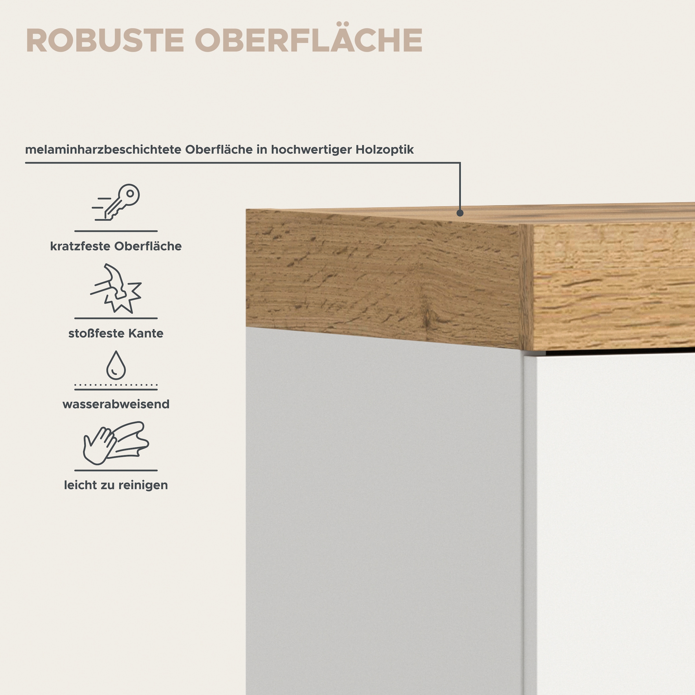 OTTO home Sekretär »MAMBO, Höhe 122cm, 2 Türen, 1 Schubkasten, 1 Klappe« Home-Office-Schreibtisch, PC-Schrank, Schreibtisch, Office