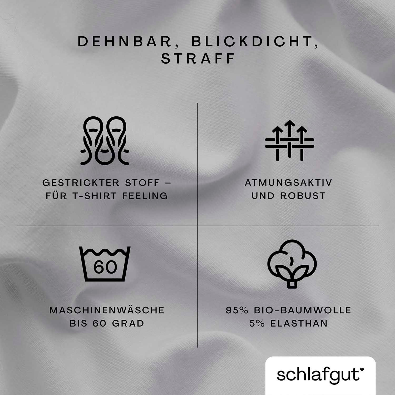 Schlafgut Spannbettlaken »PURE TOPPER in Gr. 90x200, 140x200 oder 180x200 cm, Laken für Topper«, aus 100% Bio-Baumwolle, für Matratzen bis 10 cm Höhe, Bettlaken