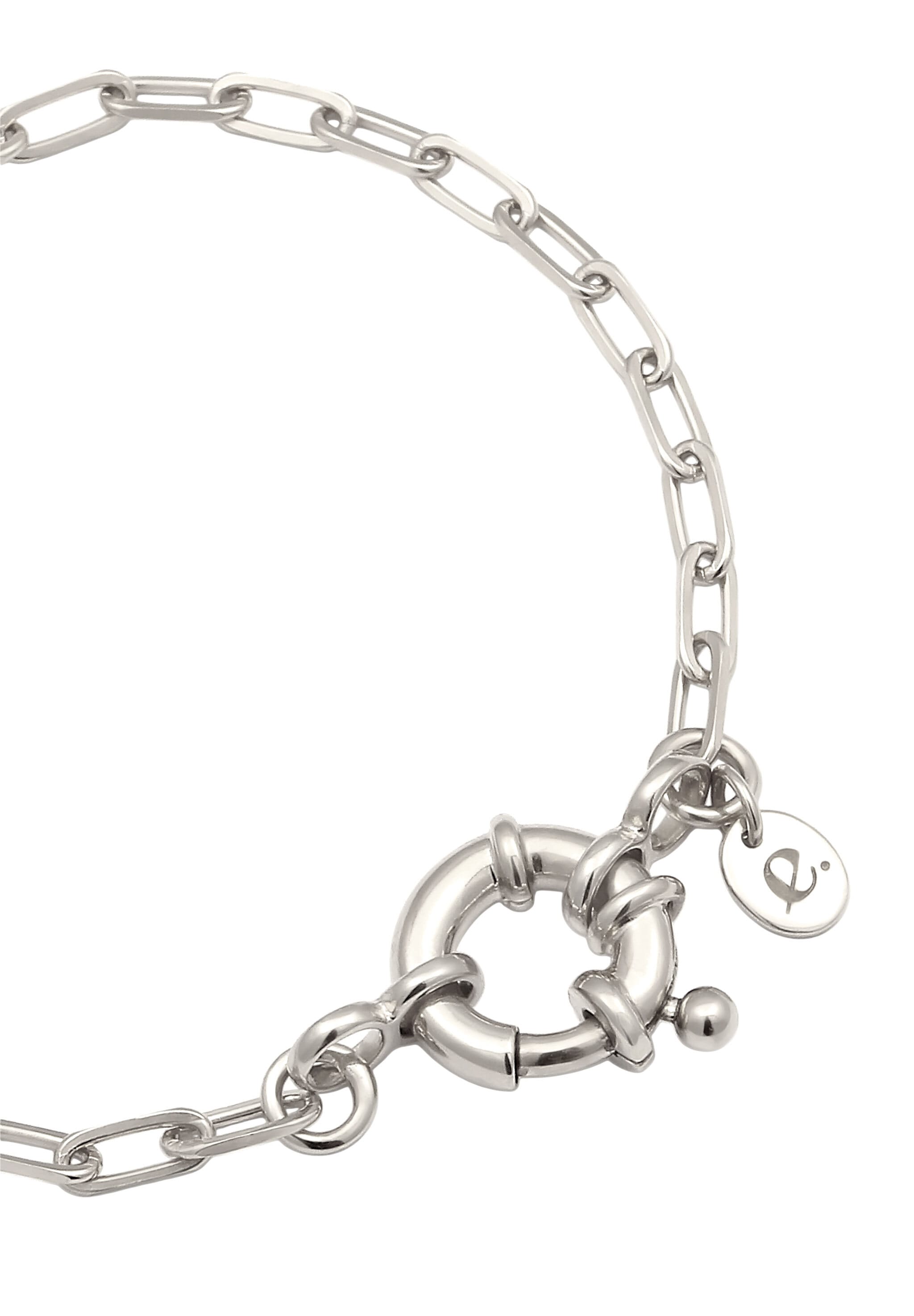 Elli Premium Armkette »Armband Gliederkette Federring Modern 925 Sterling Silber«