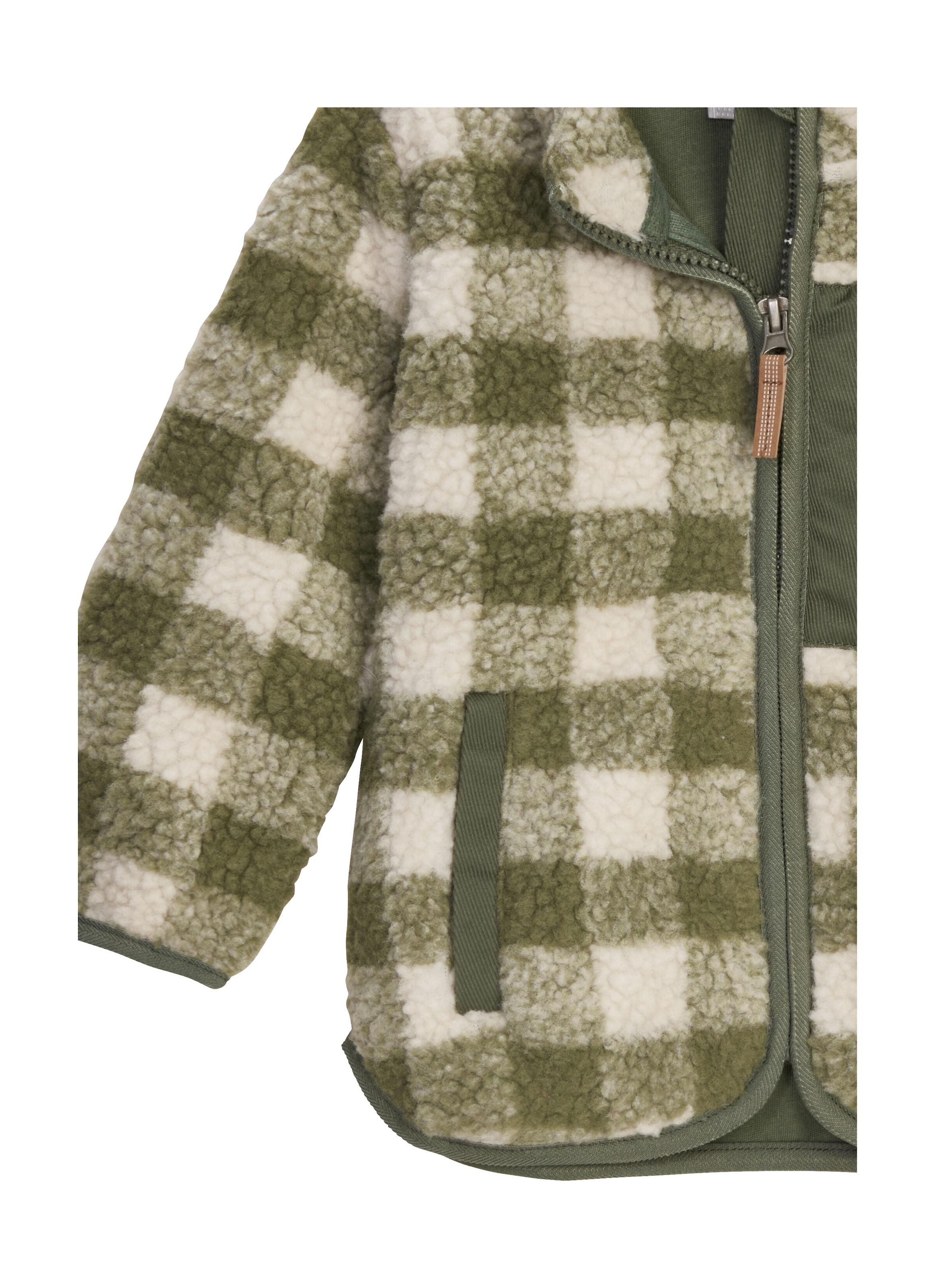 first instinct by killtec Fleecejacke »FIOW 50 MNS FLC JCKT« Sherpa Fleecejacke mit Karomuster, Kinnschutz und Namensetikett