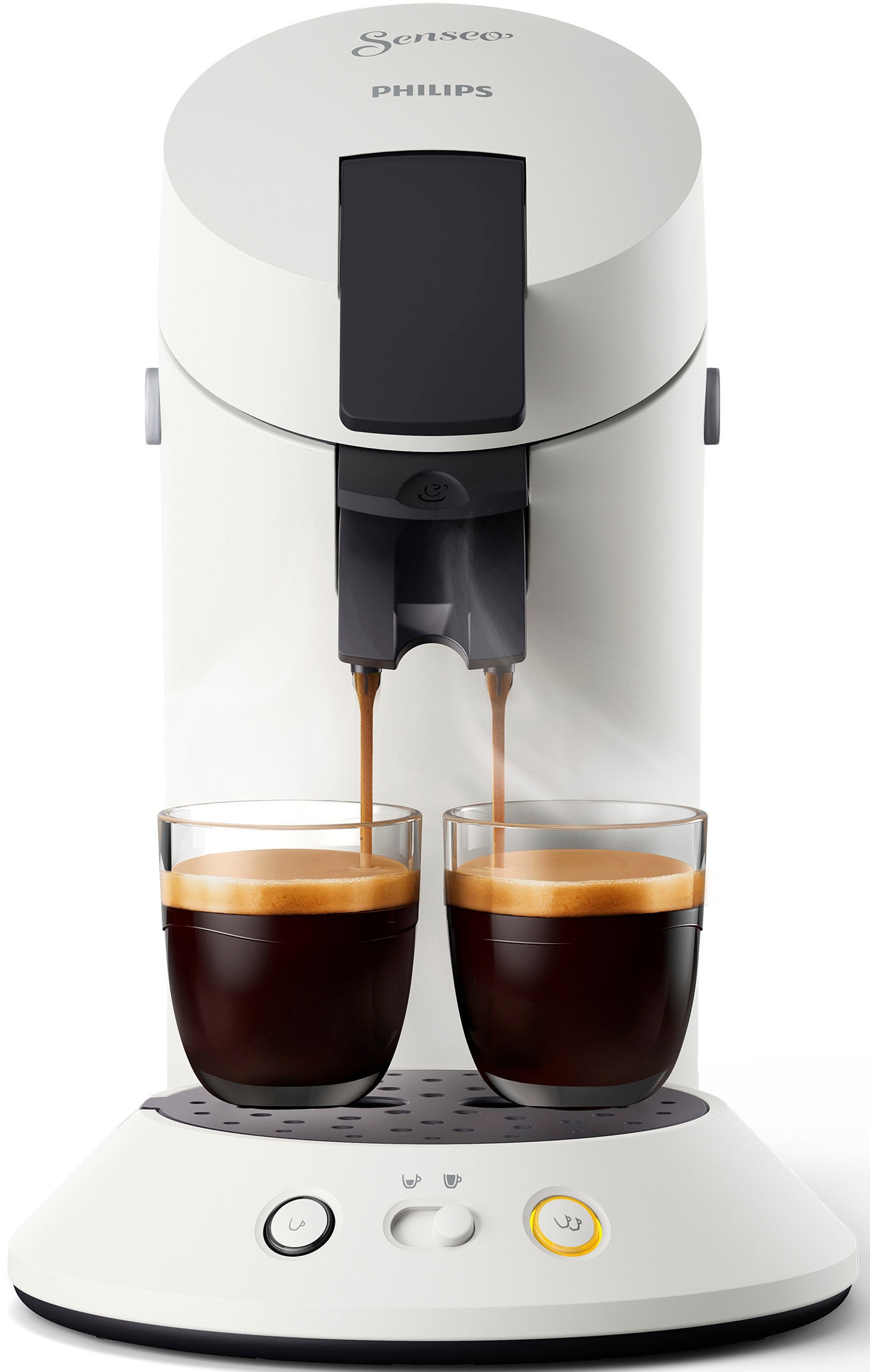 Philips Senseo Kaffeepadmaschine »Original Plus CSA210/10, mit zwei Kaffee-Einstellungen«, aus 28% rec. Plastik, inkl. Gratis-Zugabe (Wert 5 € UVP)