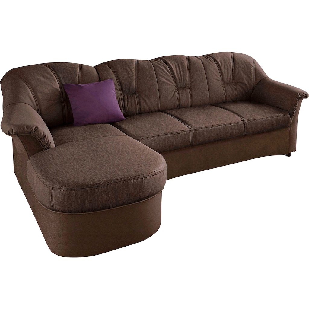 DOMO collection Ecksofa »Flores Schlafsofa, B/T/H: 233/142/86 cm, L-Form«