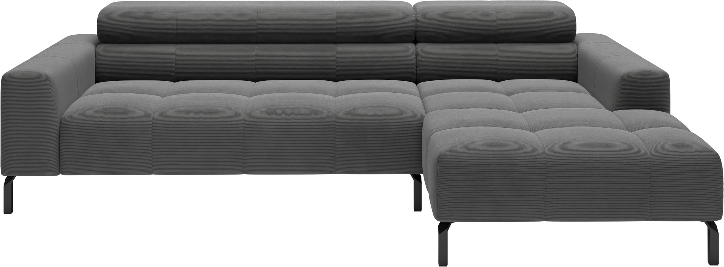Home affaire Ecksofa »Ecksofa Claya, L-Form, Kopfteilverstellung, Breite 258 cm« Moderne Steppung, weicher Polsteraufbau & saugroboterfreundliche Höhe