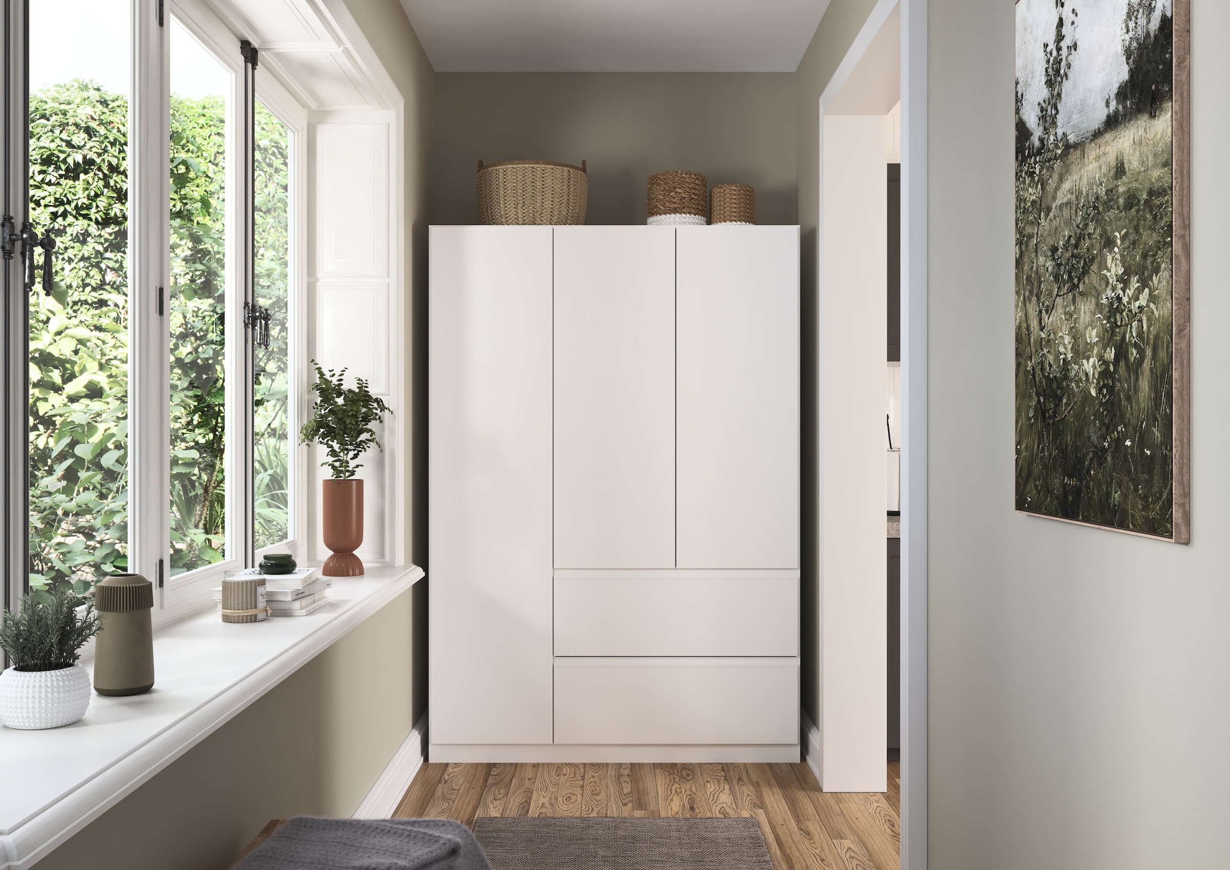 rauch Drehtürenschrank »Kleiderschrank Schrank Garderobe Schlafzimmerschrank JOEL«, mit zwei Schubladen, mit Push-to-Open Funktion MADE IN GERMANY