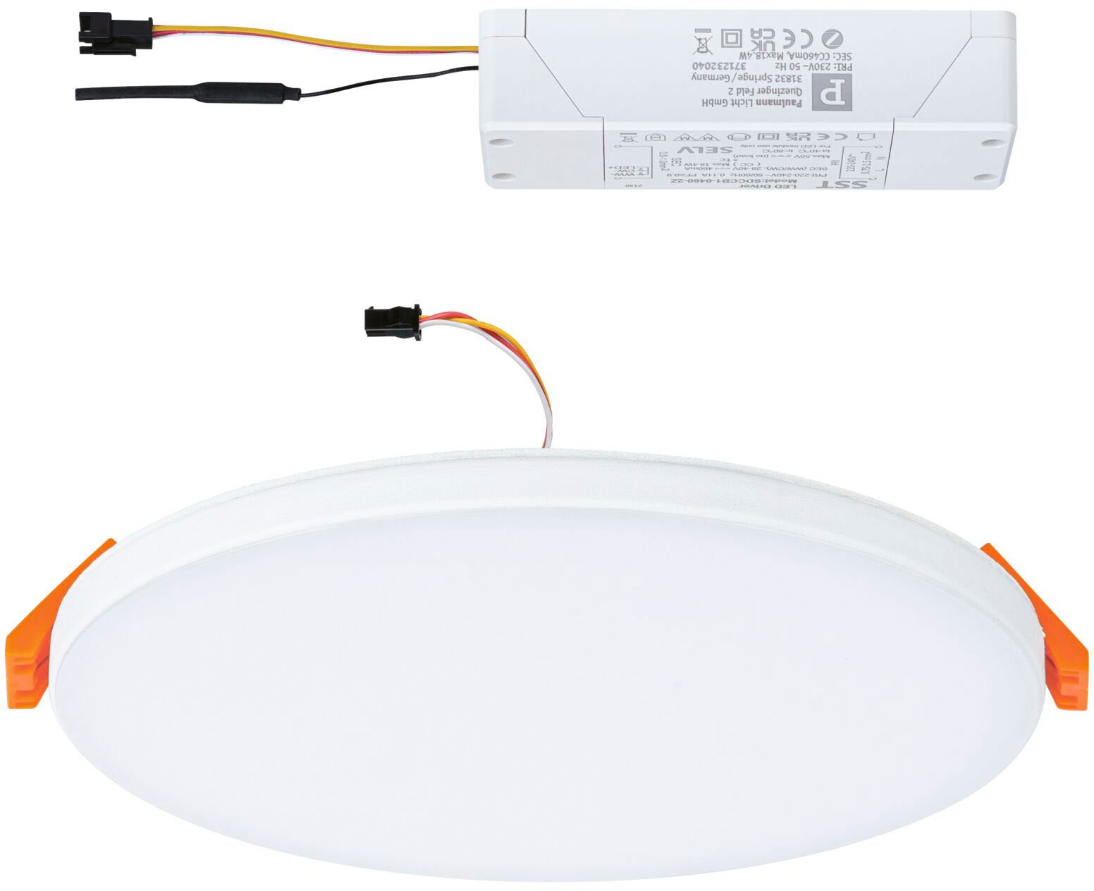 Paulmann LED Einbauleuchte »Veluna VariFit Edge IP44 rund Tunable White, Weiß dimmbar« 1 Stk. Tageslichtweiß LED Einbaupanel ZigBee, App steuerbar