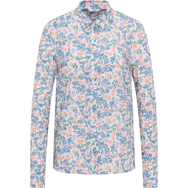 MUSTANG Klassische Bluse »Style Emma Floral Turnup« bei ♕