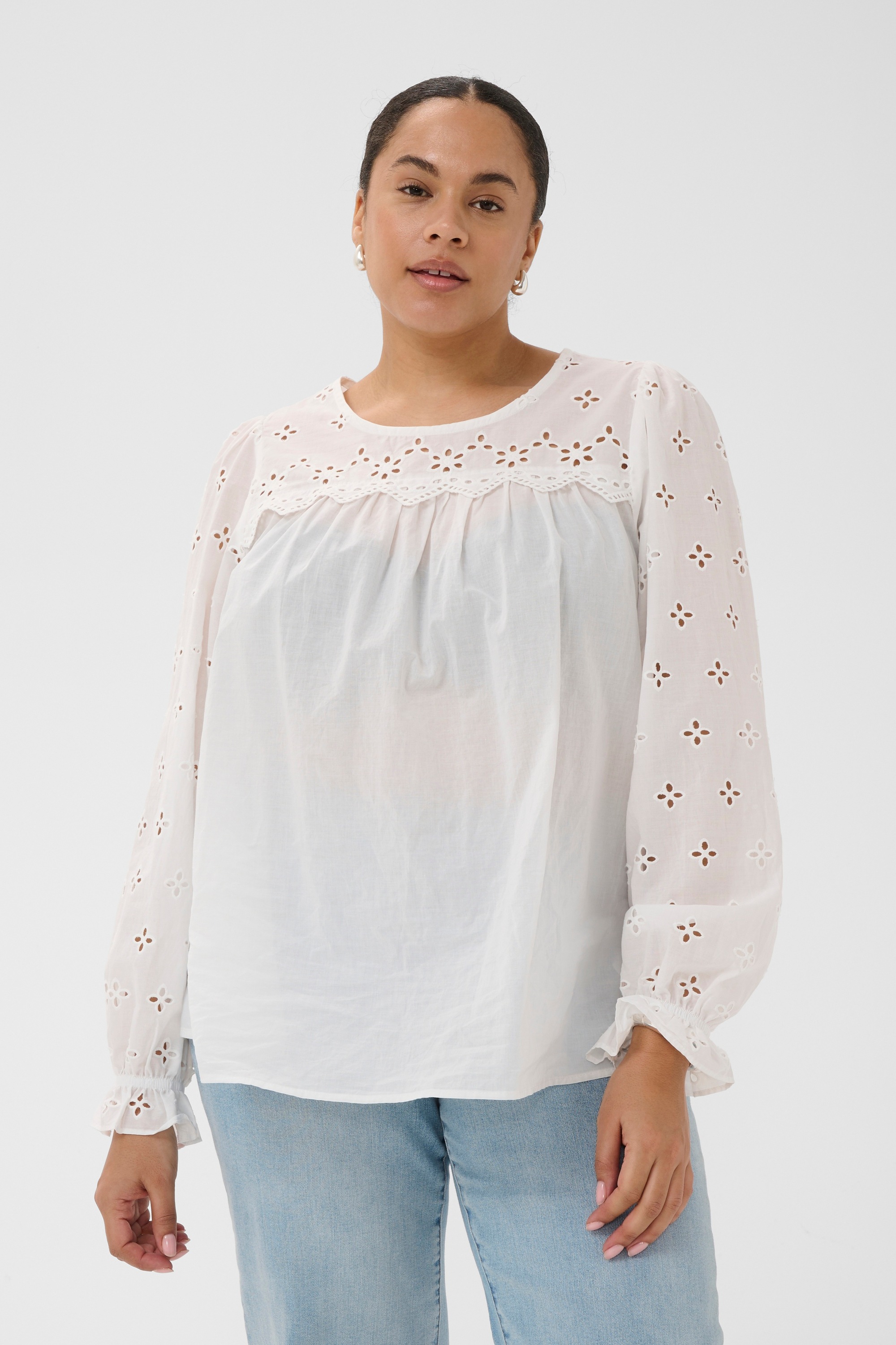 KAFFE Curve Langarmbluse »Langarm-Bluse KCmally«