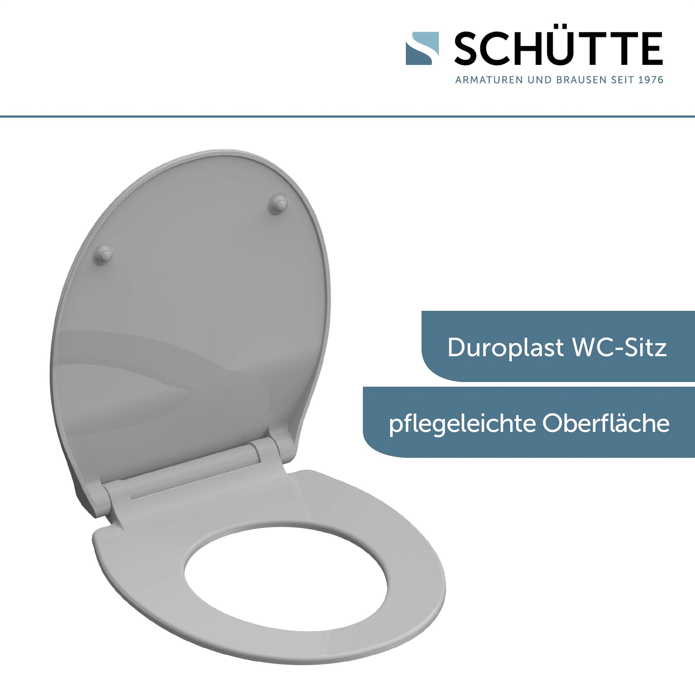 Schütte WC-Sitz »SLIM« Duroplast, Absenkautomatik, Schnellverschluss, besonders flache Form