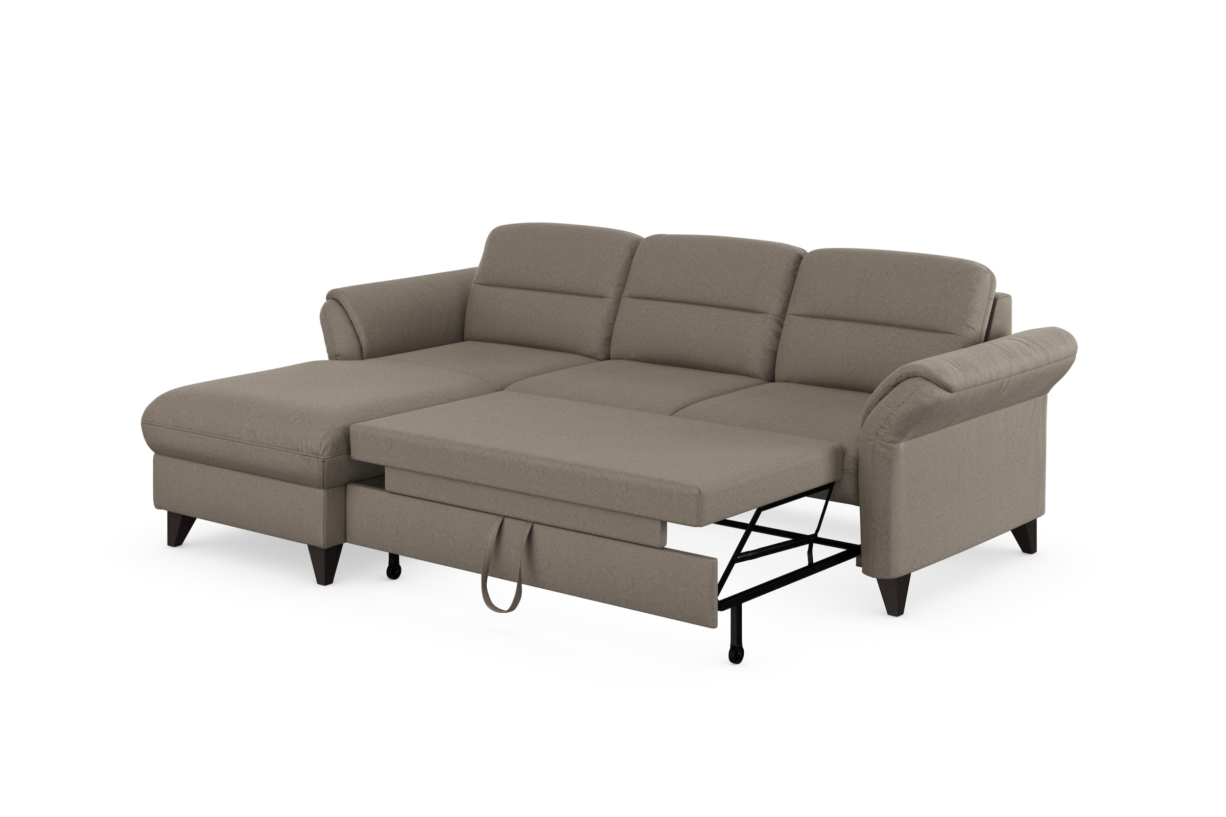 sit&more Ecksofa »Mellum L-Form«, Federkern, wahlweise mit Bettfunktion, Bettkasten und Armteilfunktion