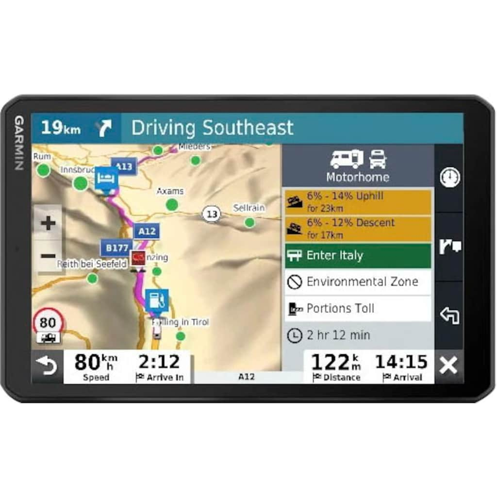 Garmin Navigationsgerät »Camper 890«, (inklusive lebenslanger Kartenupdates)