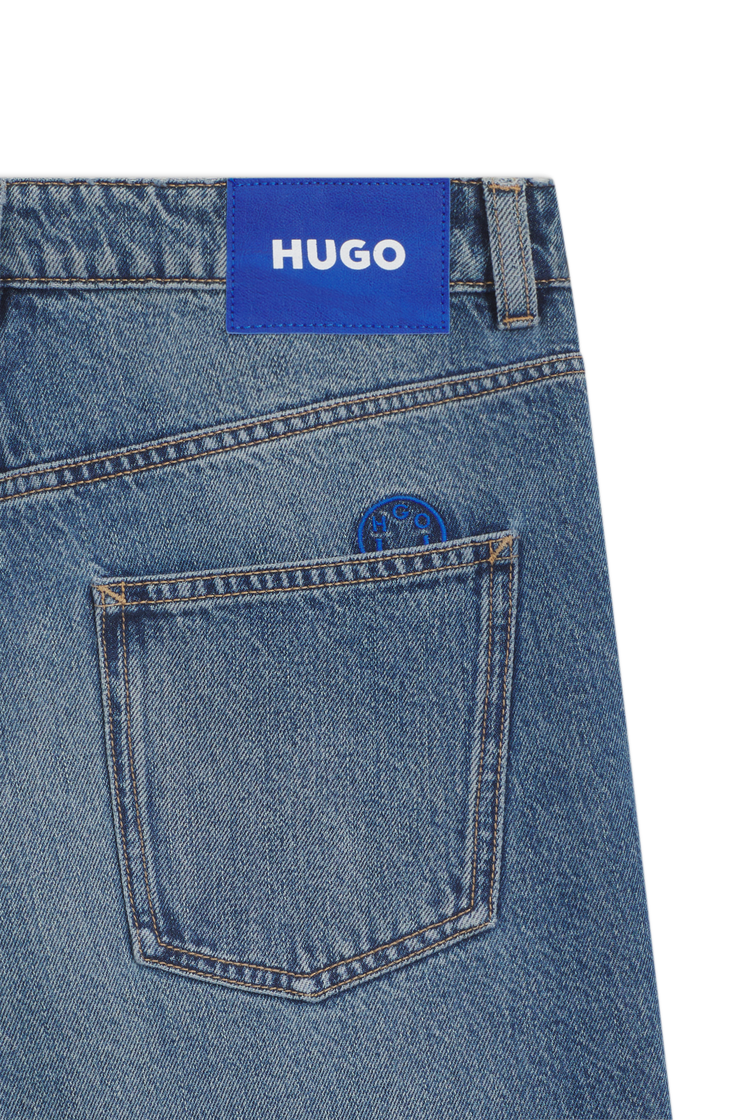 HUGO Blue 5-Pocket-Jeans »Leni«, Loose Fit Baggy Jeans Wide Leg Low to Mid Waist