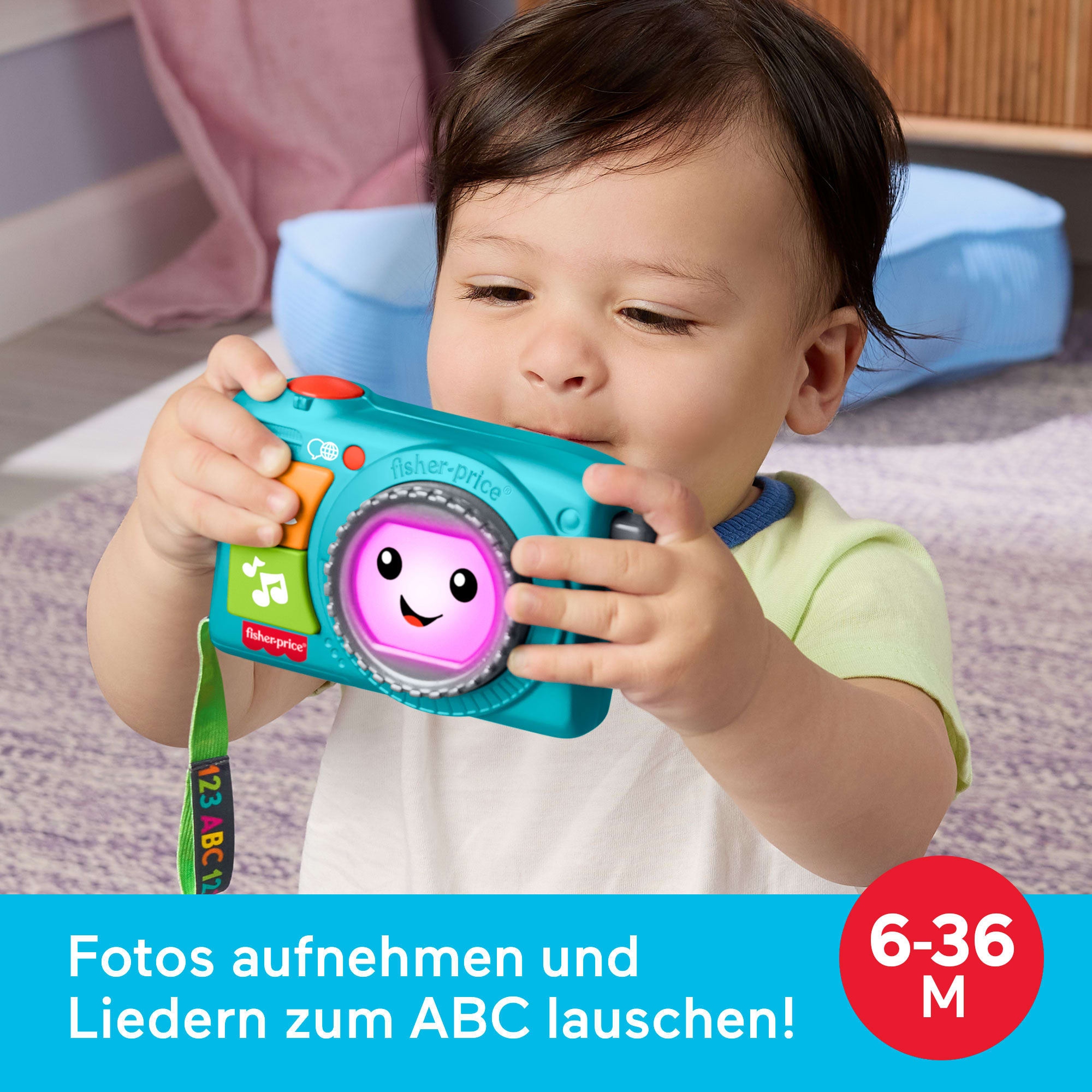 Fisher-Price® Lernspielzeug »Lernspaß Aufleuchtende Kamera« mit Musik und Lichtern