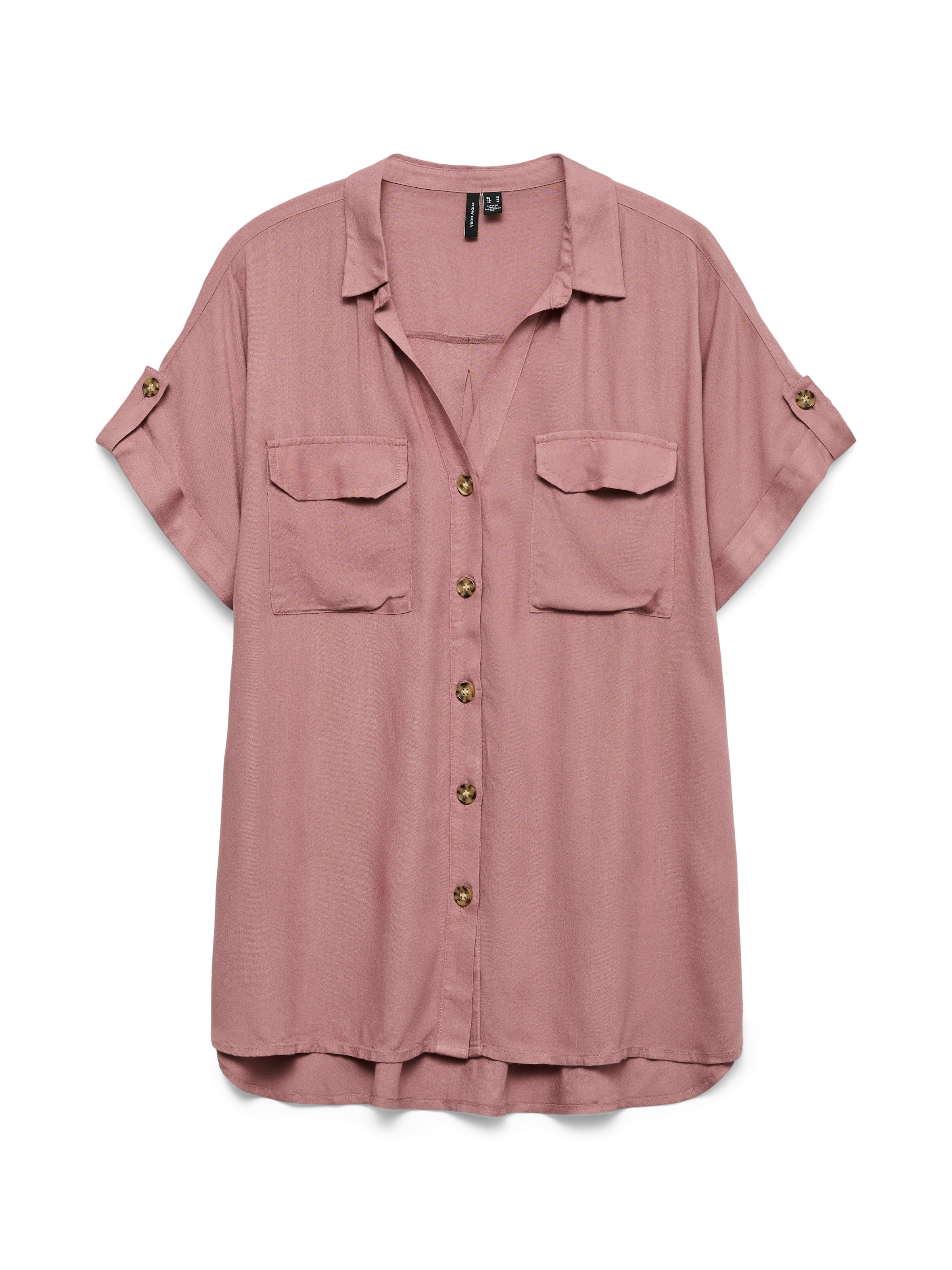 Vero Moda Kurzarmbluse »VMBUMPY S/S SHIRT WVN GA NOOS« Viskose, regular fit