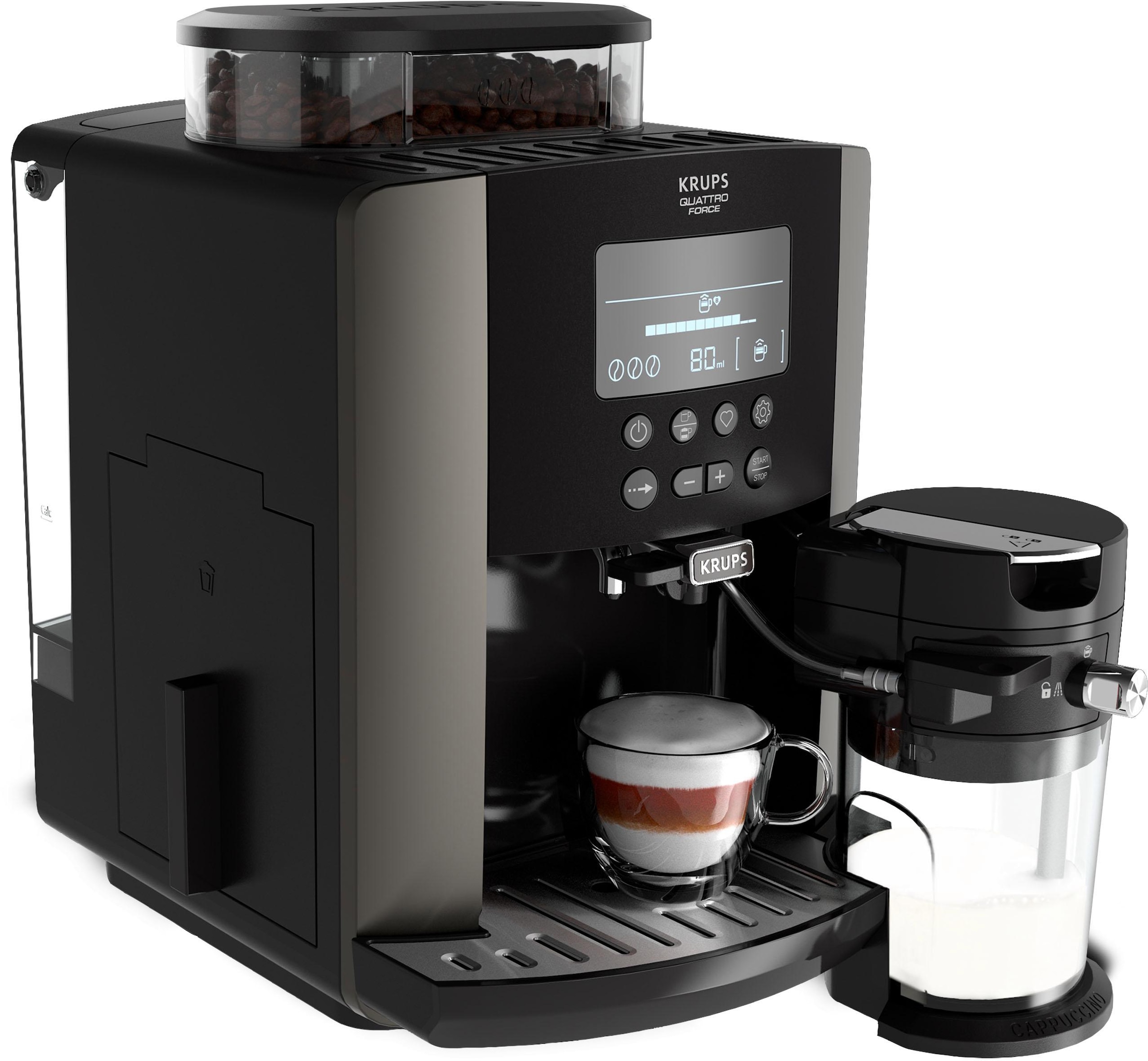 Krups Kaffeevollautomat »EA819E Arabica Latte«, Wassertankkapazität: 1,7 Liter, Pumpendruck: 15 Bar, LCD-Display