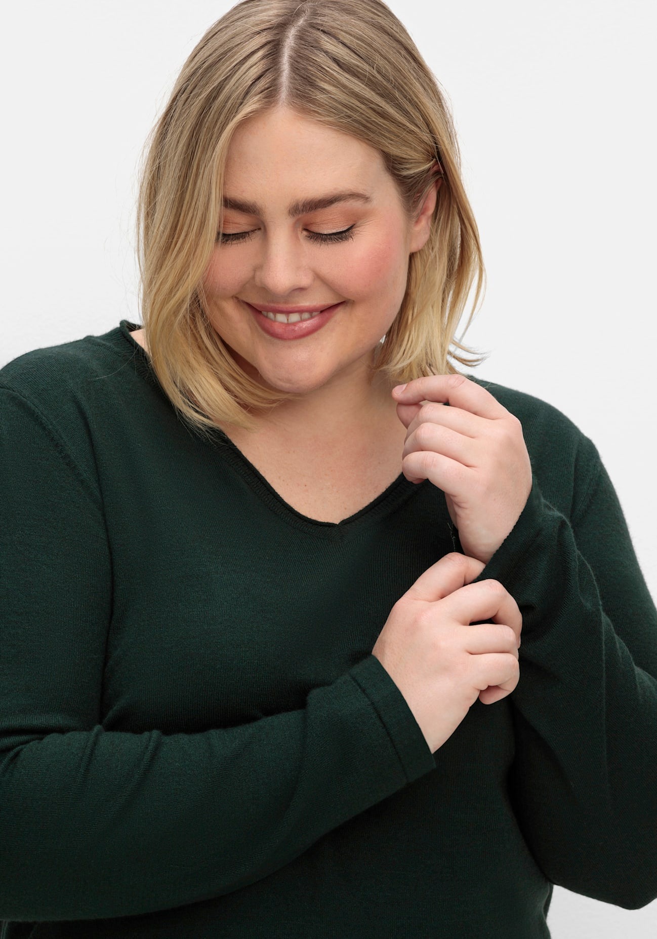 Sheego V-Ausschnitt-Pullover »V-Ausschnitt-Pullover«