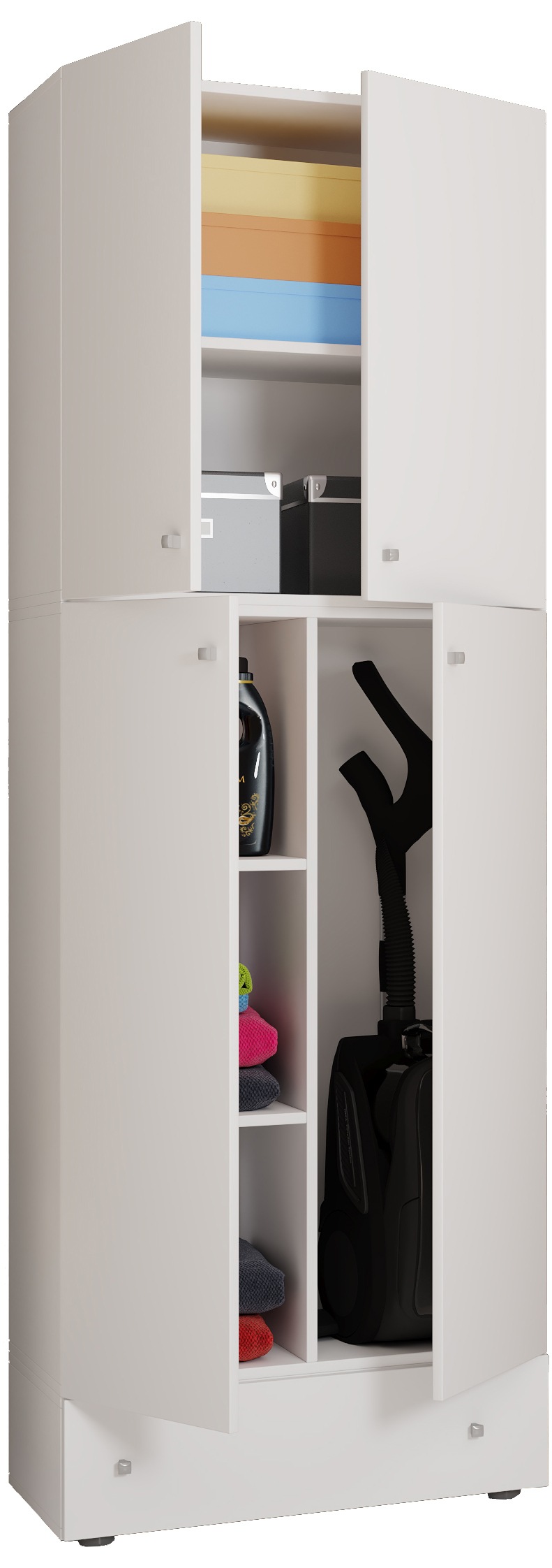 VCM Mehrzweckschrank "Holz Besenschrank Staubsauger Putzschrank Lona S" 1 Stk. tlg.