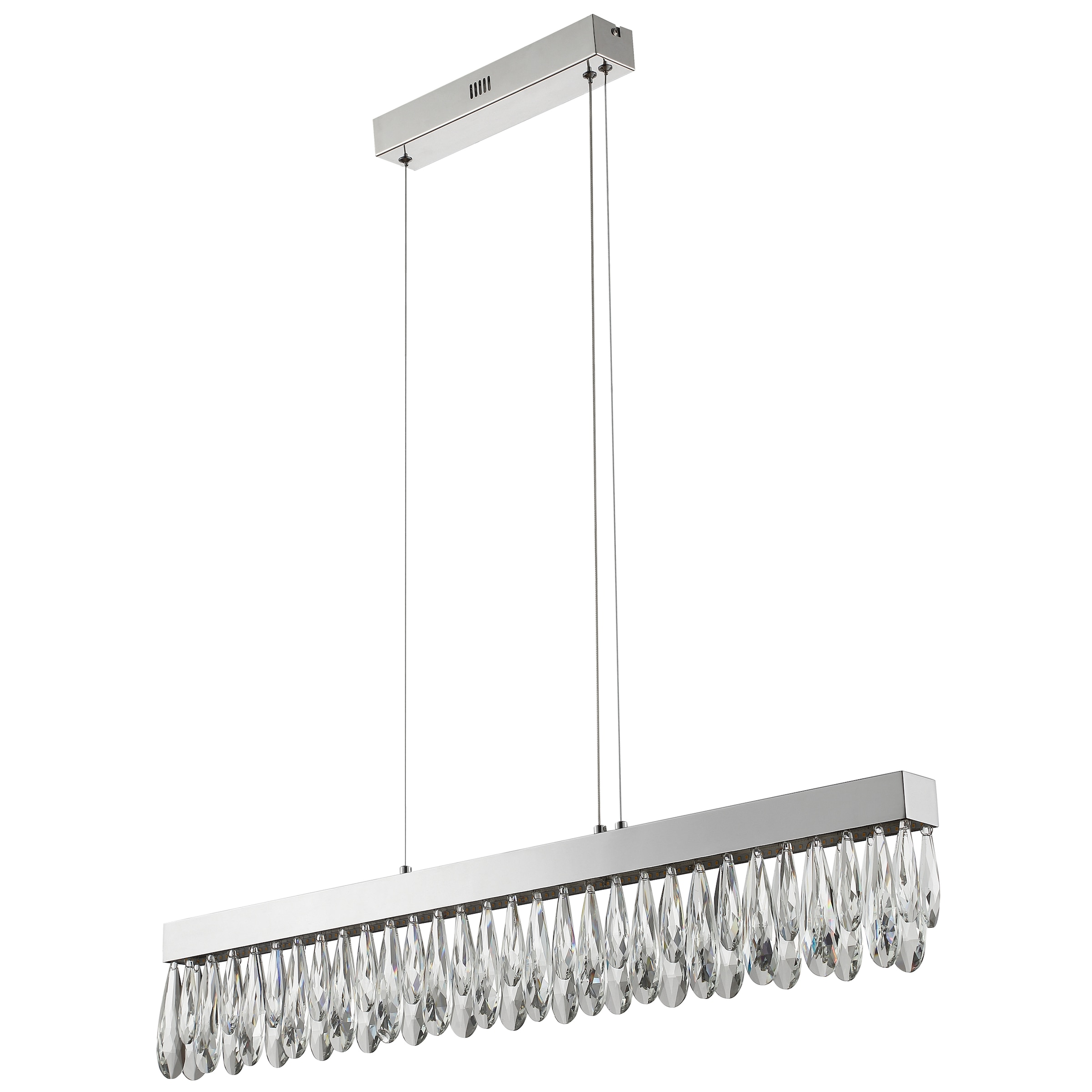 lumiCouture LED Pendelleuchte »Celestia« LED-Modul 1 Stk. Warmweiß L. 100 x H. 150 cm, 3300 lm, 2700 K, K9- Kristalle