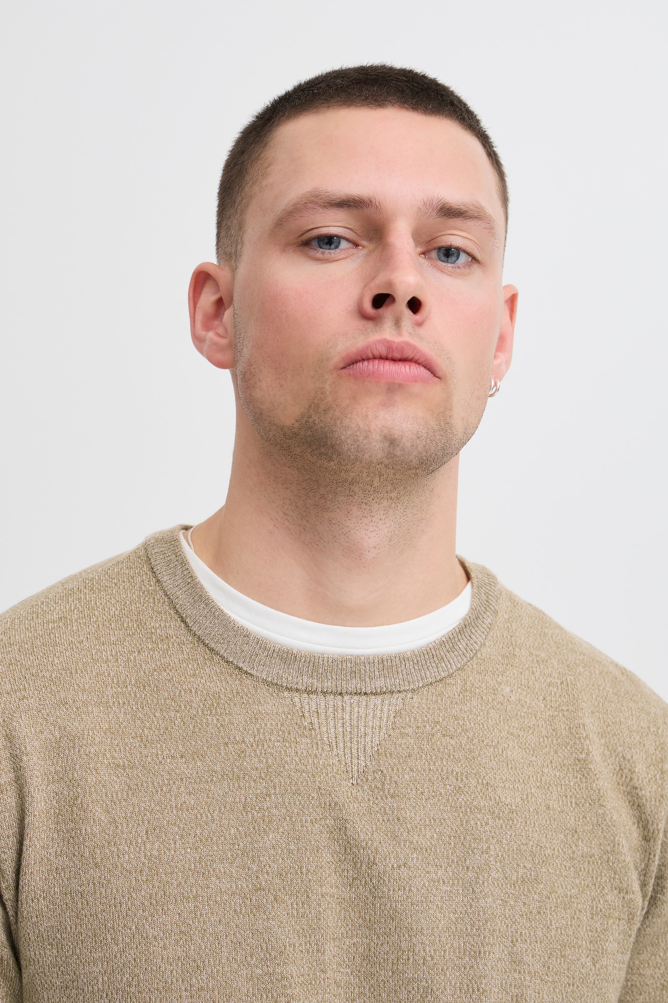 Blend Rundhalspullover »Pullover« Kunstfaser,