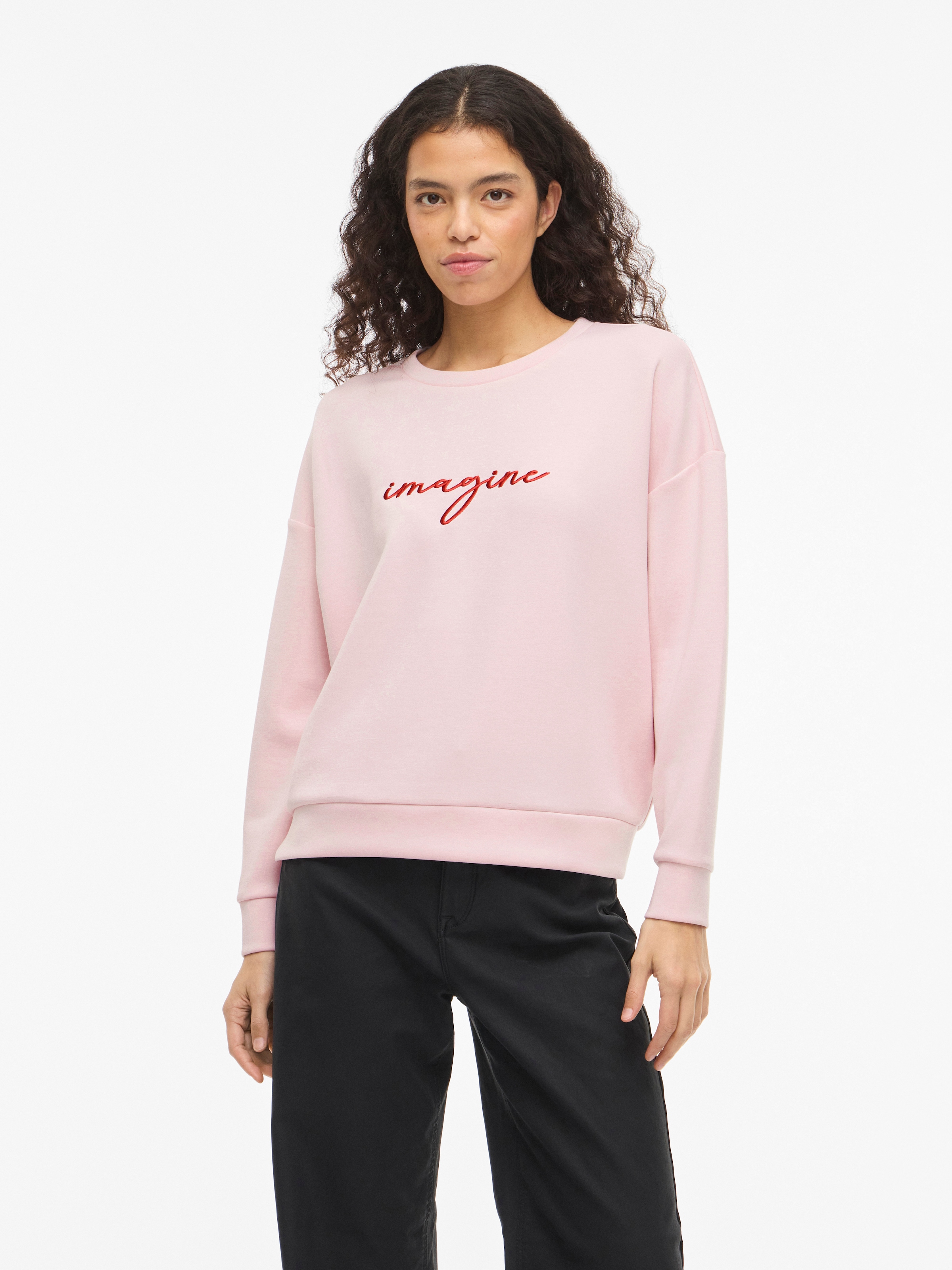 Vila Sweater »VISIFFI IMAGINE O-NECK L/S TOP/PB«
