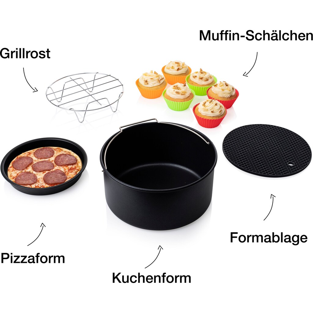 PRINCESS Küchenmaschinen Zubehör-Set »182011 (Backform+Grillrost+Pizzapfanne+6 Muffin-Formen)«, (Set, 10 tlg.)
