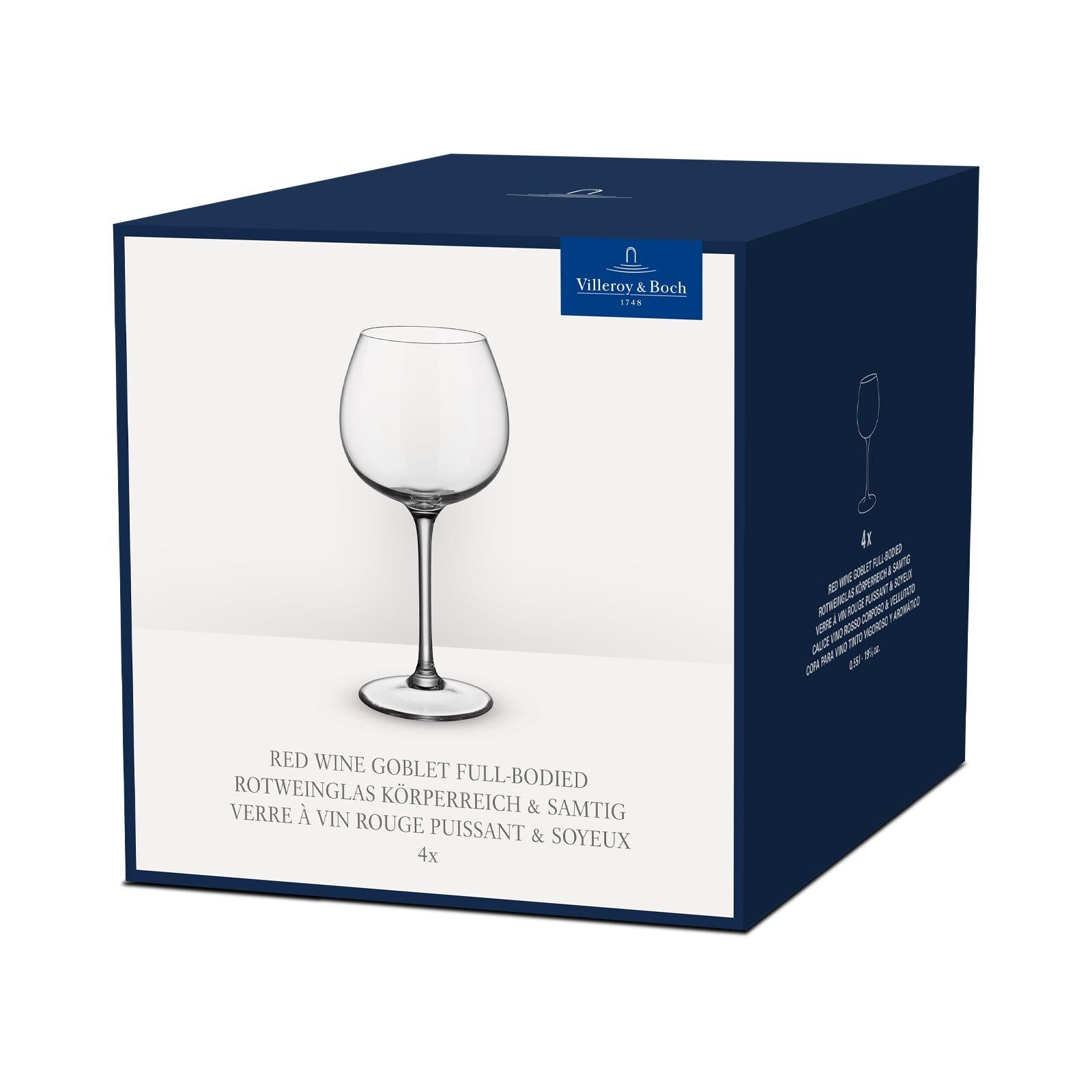 Villeroy & Boch Rotweinglas »Burgunder Rotweingläser Purismo Wine 200 ml 4er Set transparent« Spülmaschinenfest