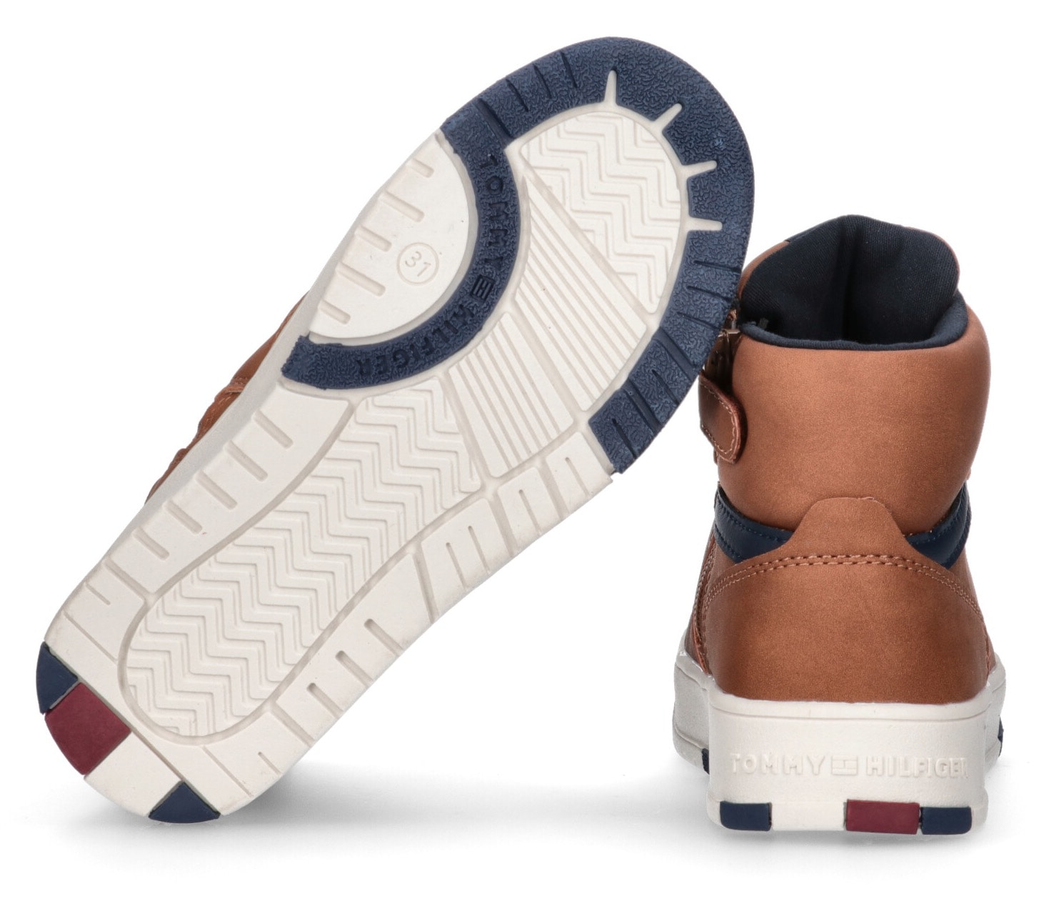 Tommy Hilfiger Sneaker, High Top Sneaker, Schnürboots mit seitlichem Logoflag
