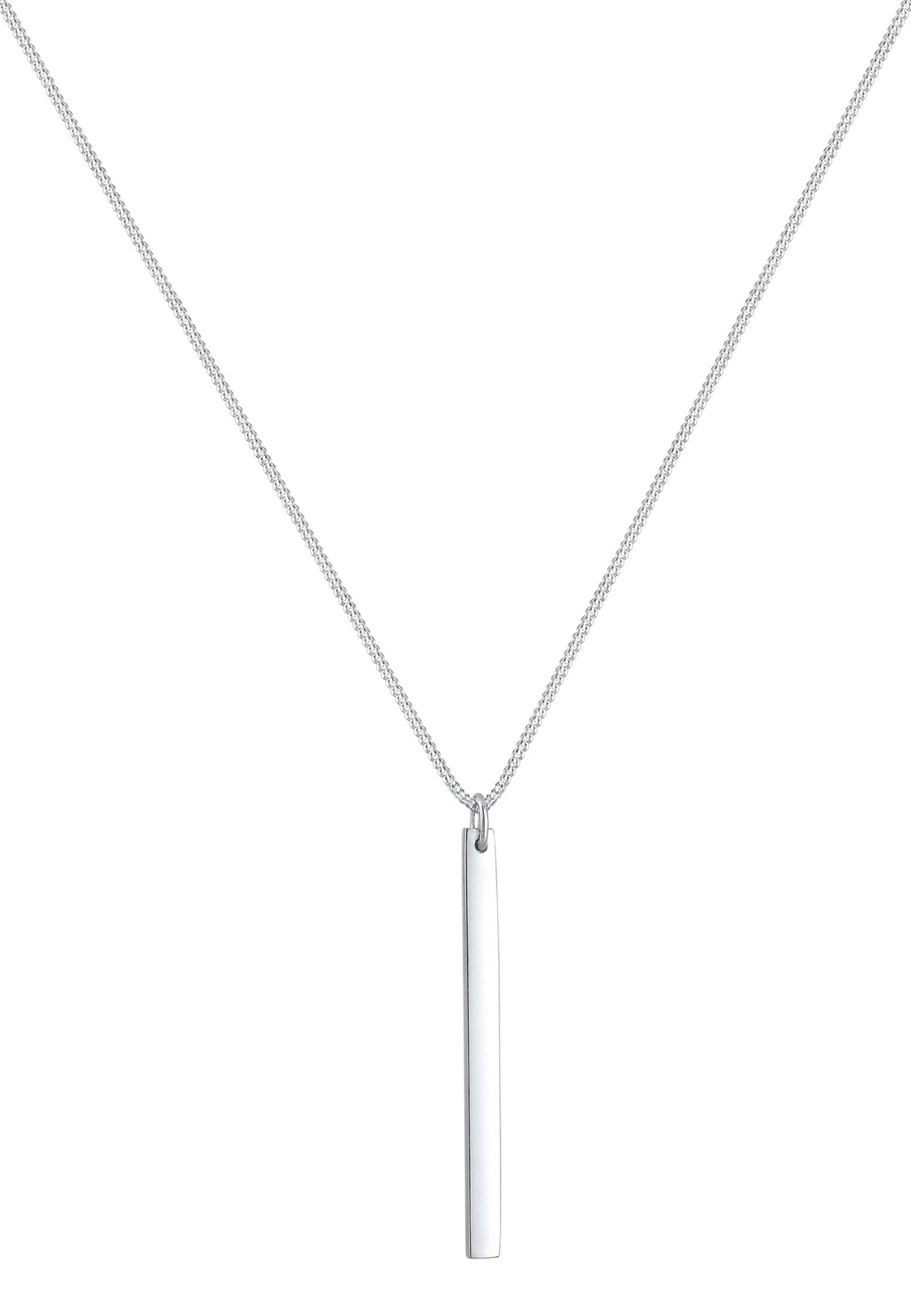 Elli Kette mit Anhänger »Halskette Panzerkette Geo Symbol Stab Layer Cool 925 Silber«