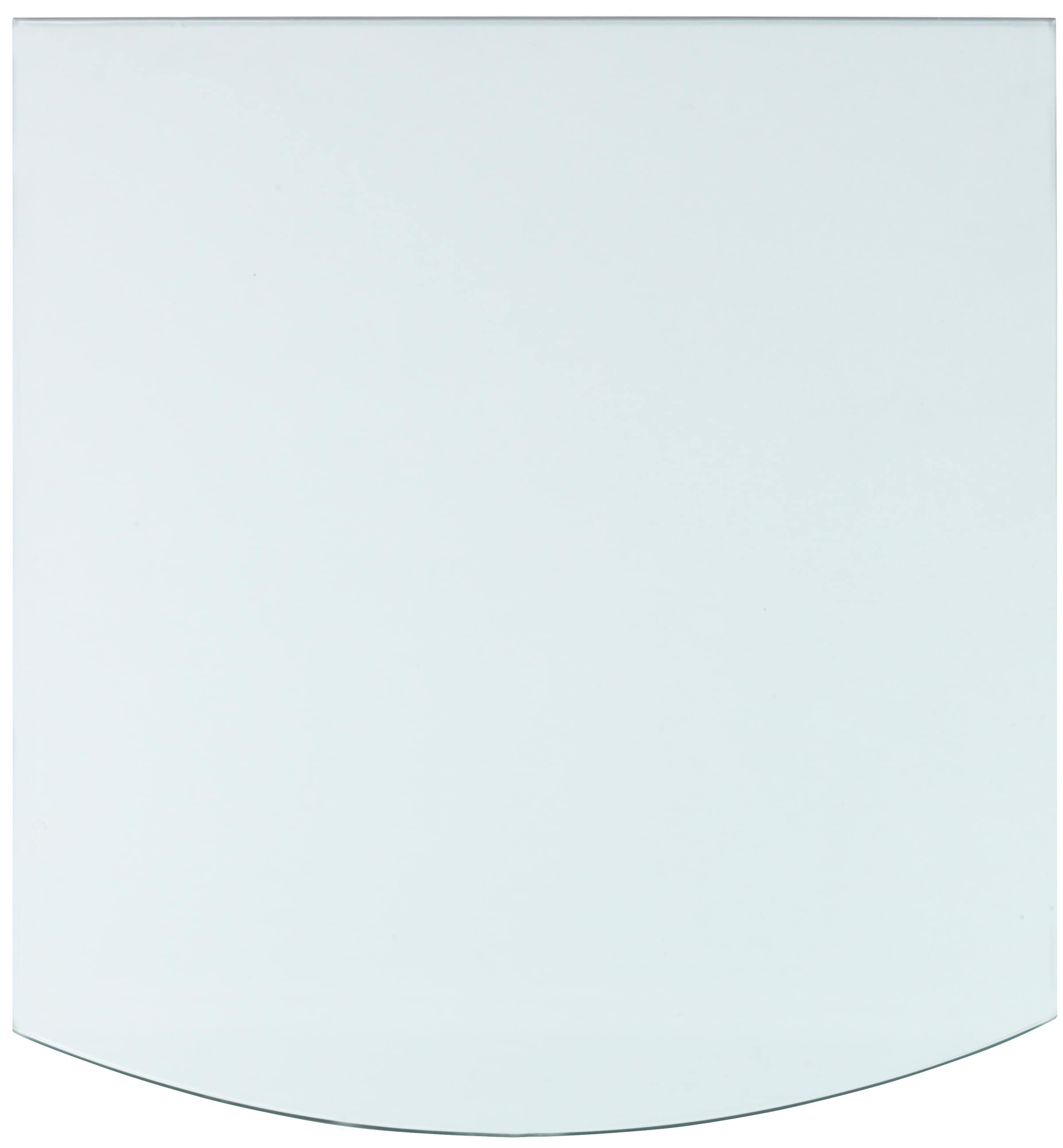 Heathus Bodenschutzplatte, Glas-Segment, 80 x 100 cm, 8mm Stärke, transparent, zum Funkenschutz
