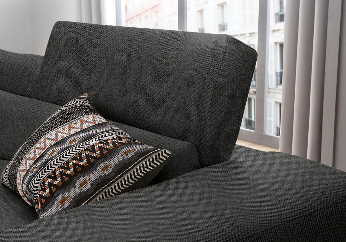 W.SCHILLIG Ecksofa »piedroo, Designsofa mit tollem Sitzkomfort, bequem, L-Form« Kopfteilverstellung, wahlweise mit Sitztiefenverstellung, Breite 343cm