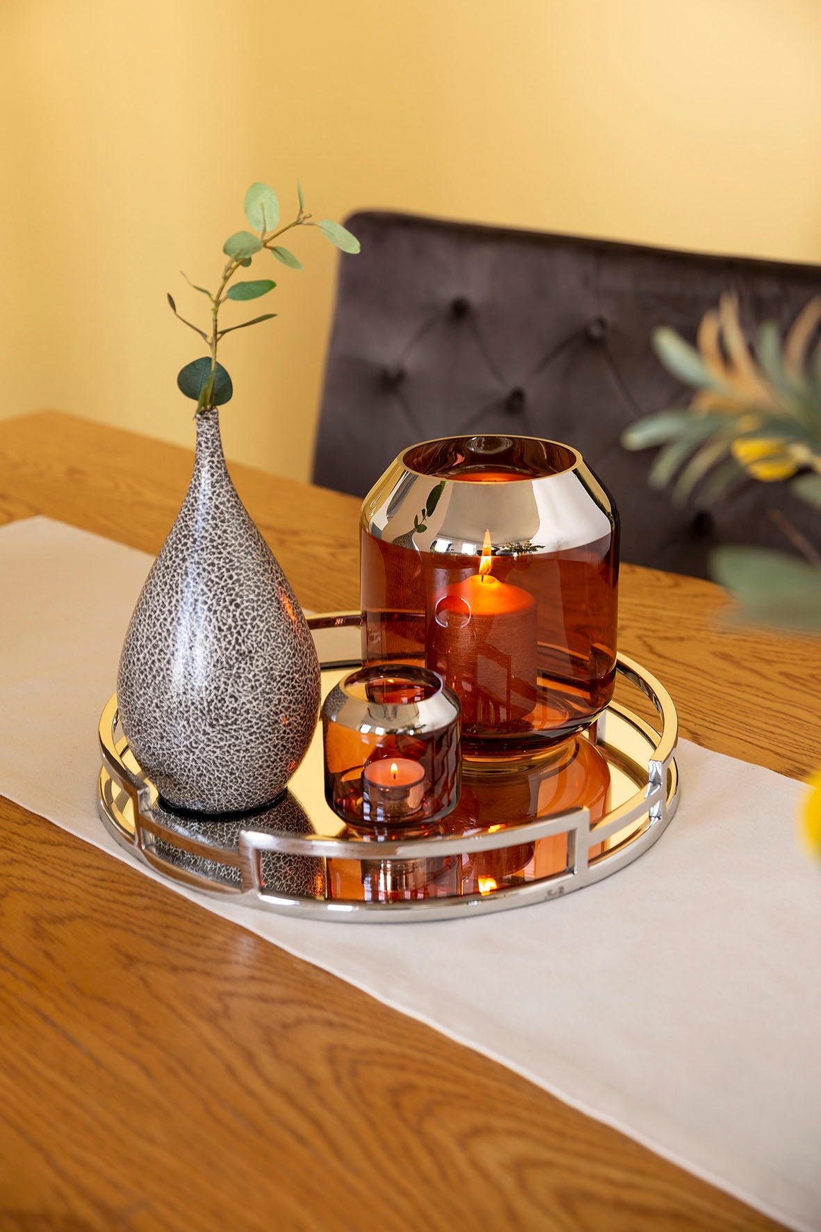 Teelichthalter kaufen aus Fink mundgeblasenem online »SMILLA«, | St.), Kerzenhalter Glas (1 UNIVERSAL