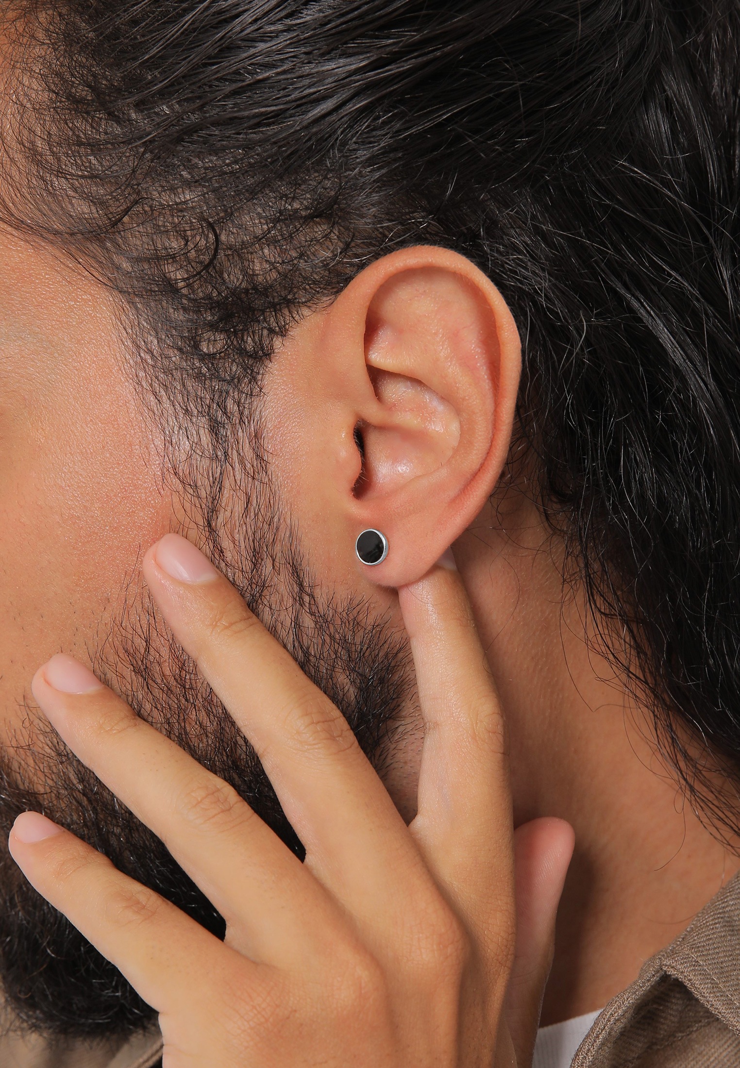 Kuzzoi Paar Ohrstecker »Ohrringe Basic Kreis Geo Emaille 925 Silber«