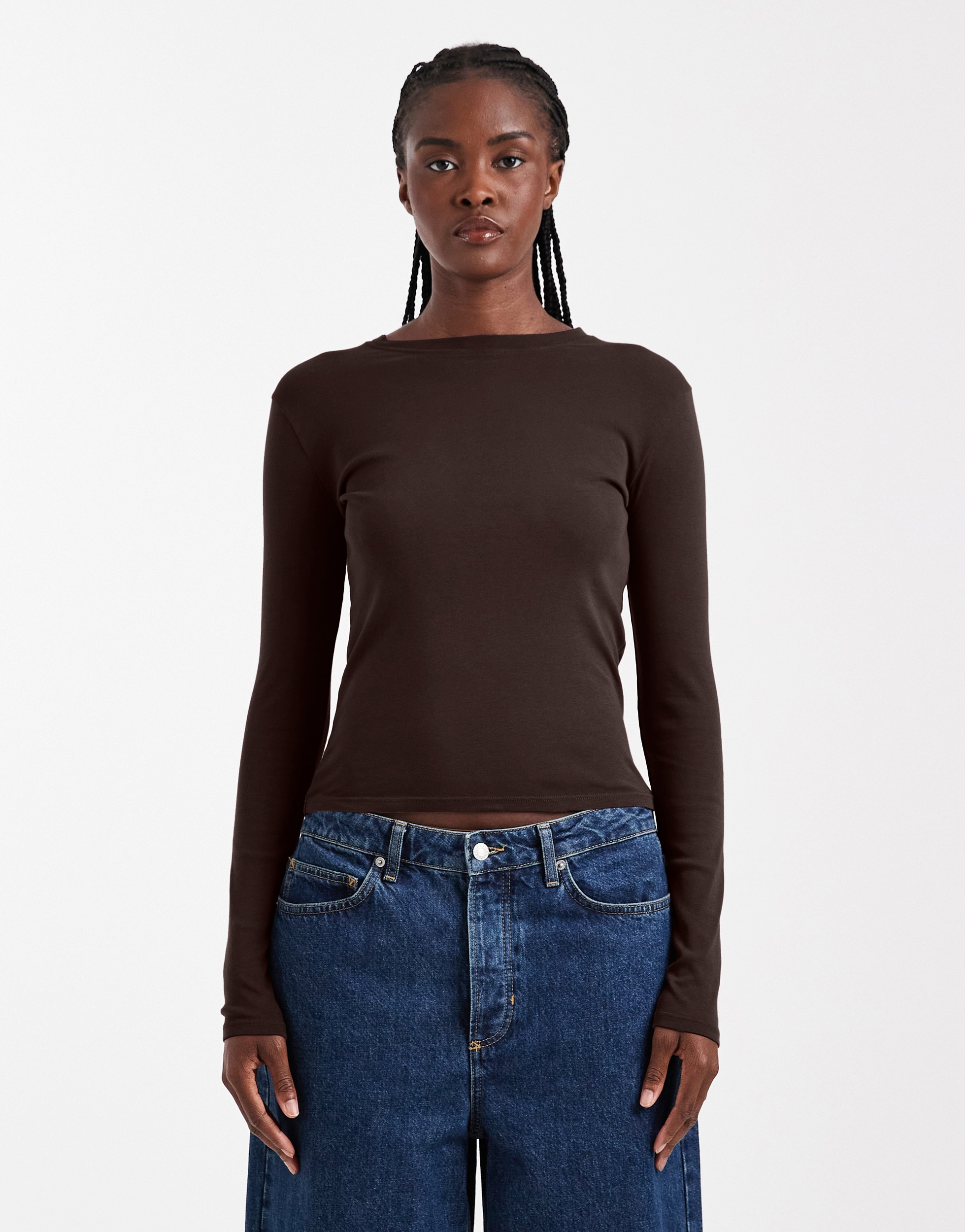 TOPSHOP Langarmshirt »TSEVERYDAY LS TOP JRS NOOS« Baumwolle, regular fit