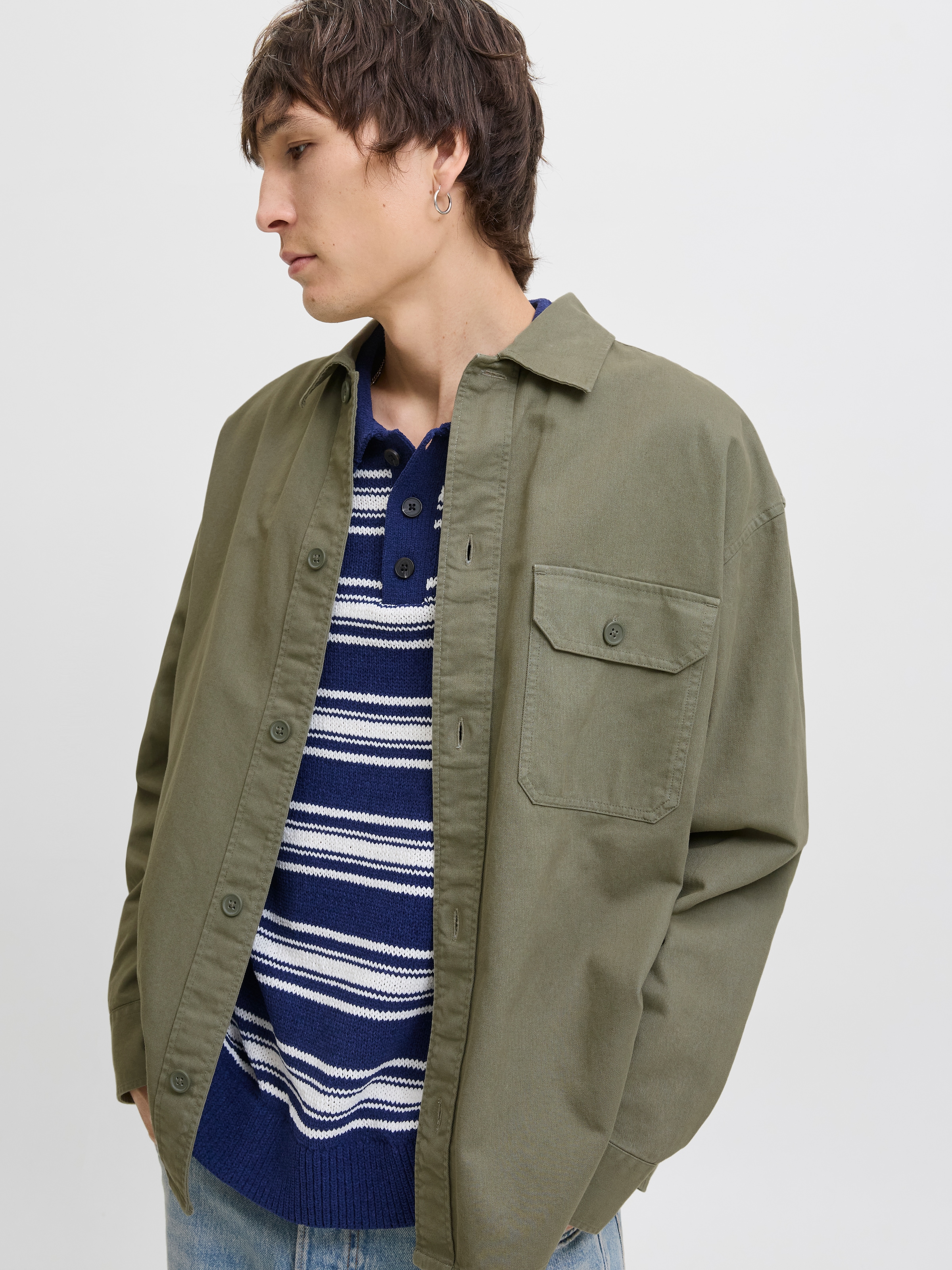 Jack & Jones Langarmhemd »JJEDOVER OVERSHIRT LS SN«