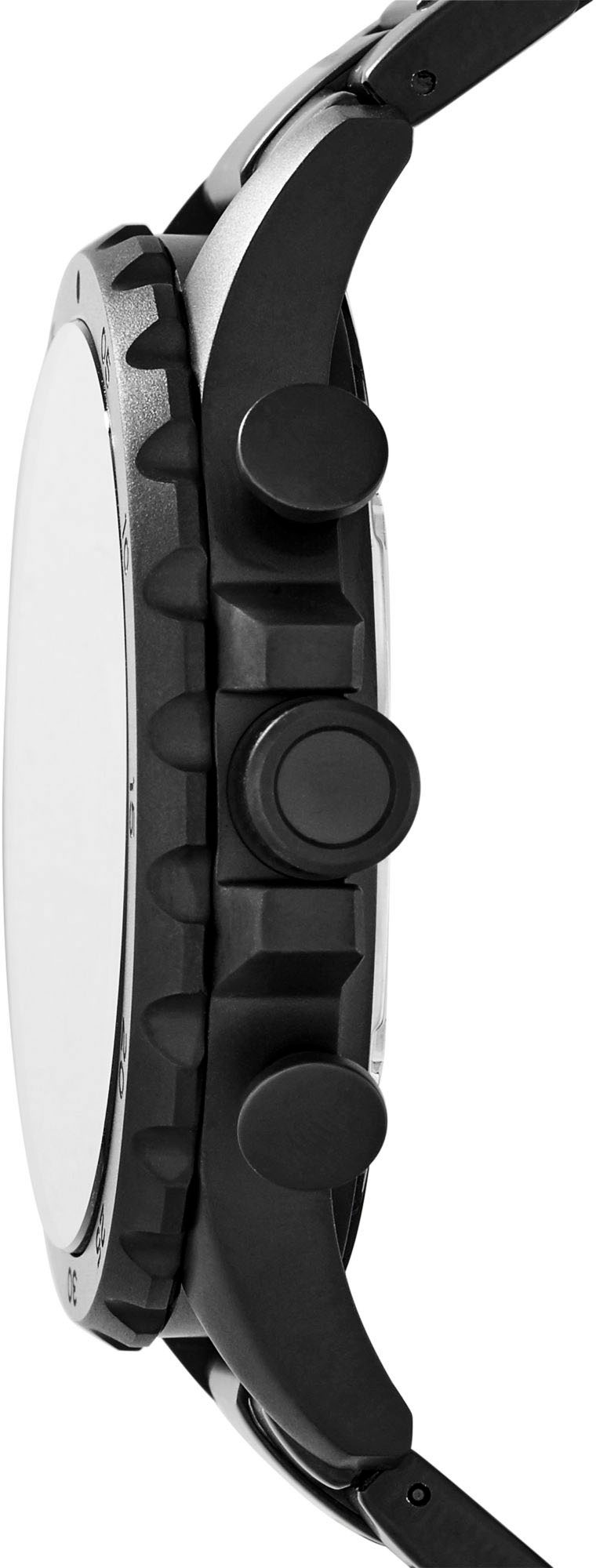 Fossil Chronograph »NATE«, Quarzuhr, Armbanduhr, Herrenuhr, Stoppfunktion, Edelstahlarmband,Datum