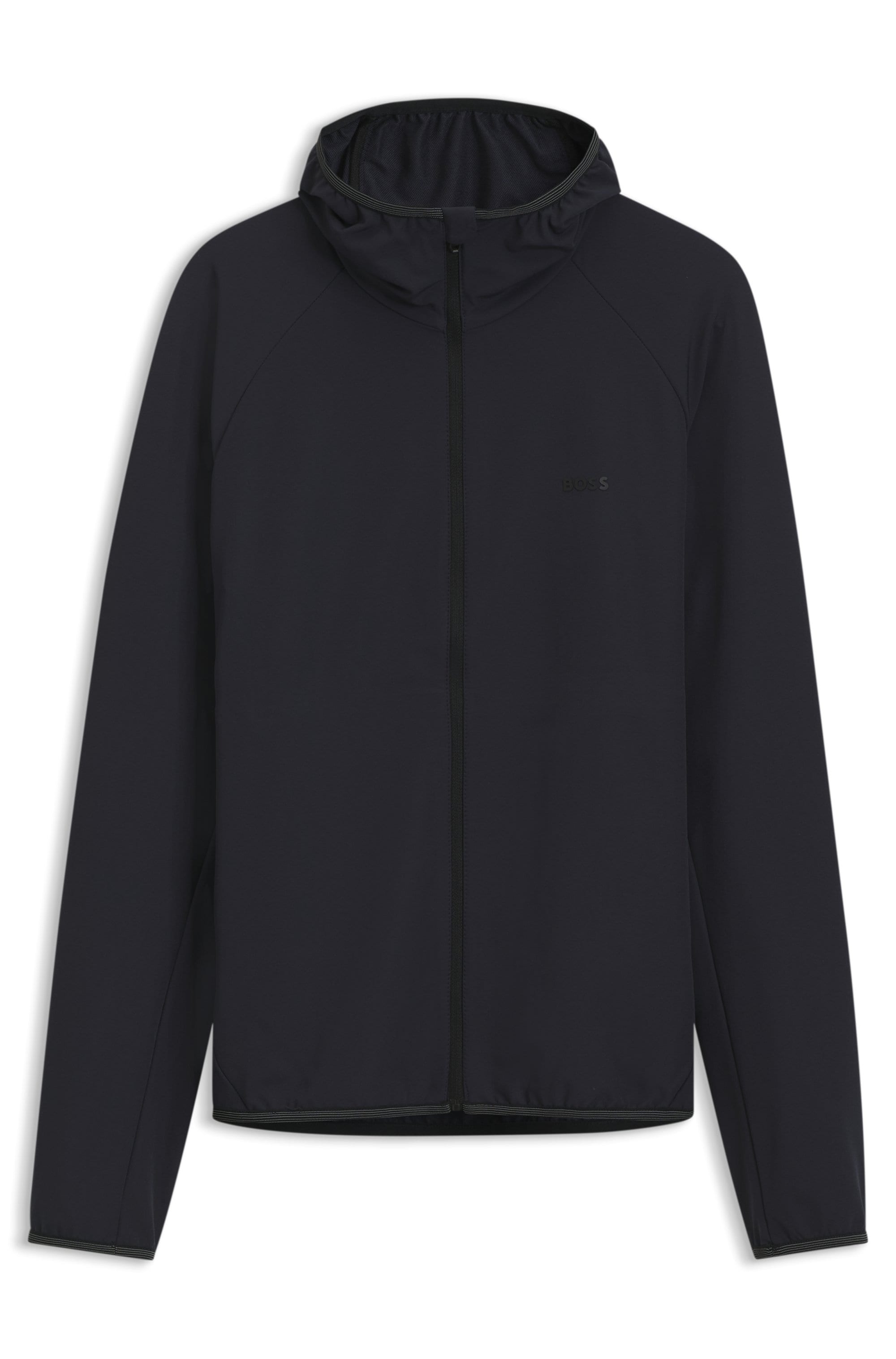 BOSS GREEN Funktionsjacke »L Commuter« mit Kapuze wasserabweisend Funktionsjacke mit gummiertem Label 4 Wege Stretch