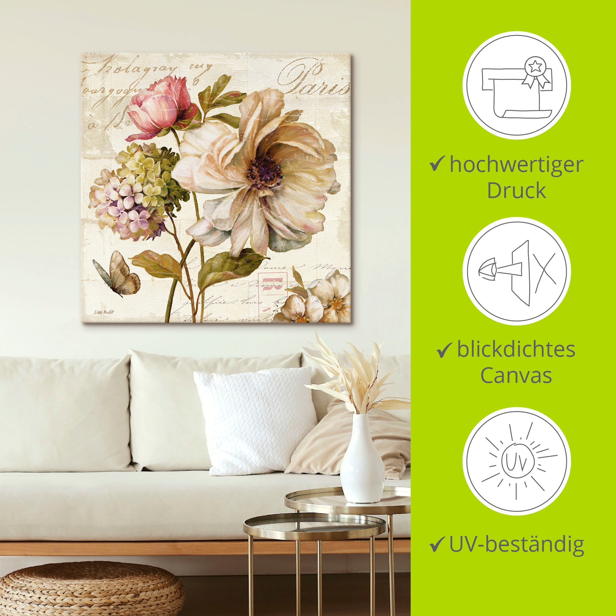 Artland Leinwandbild »Blumen II« Blumen 1 Stk. tlg. als Leinwandbild, Poster, Wandaufkleber in verschied. Größen