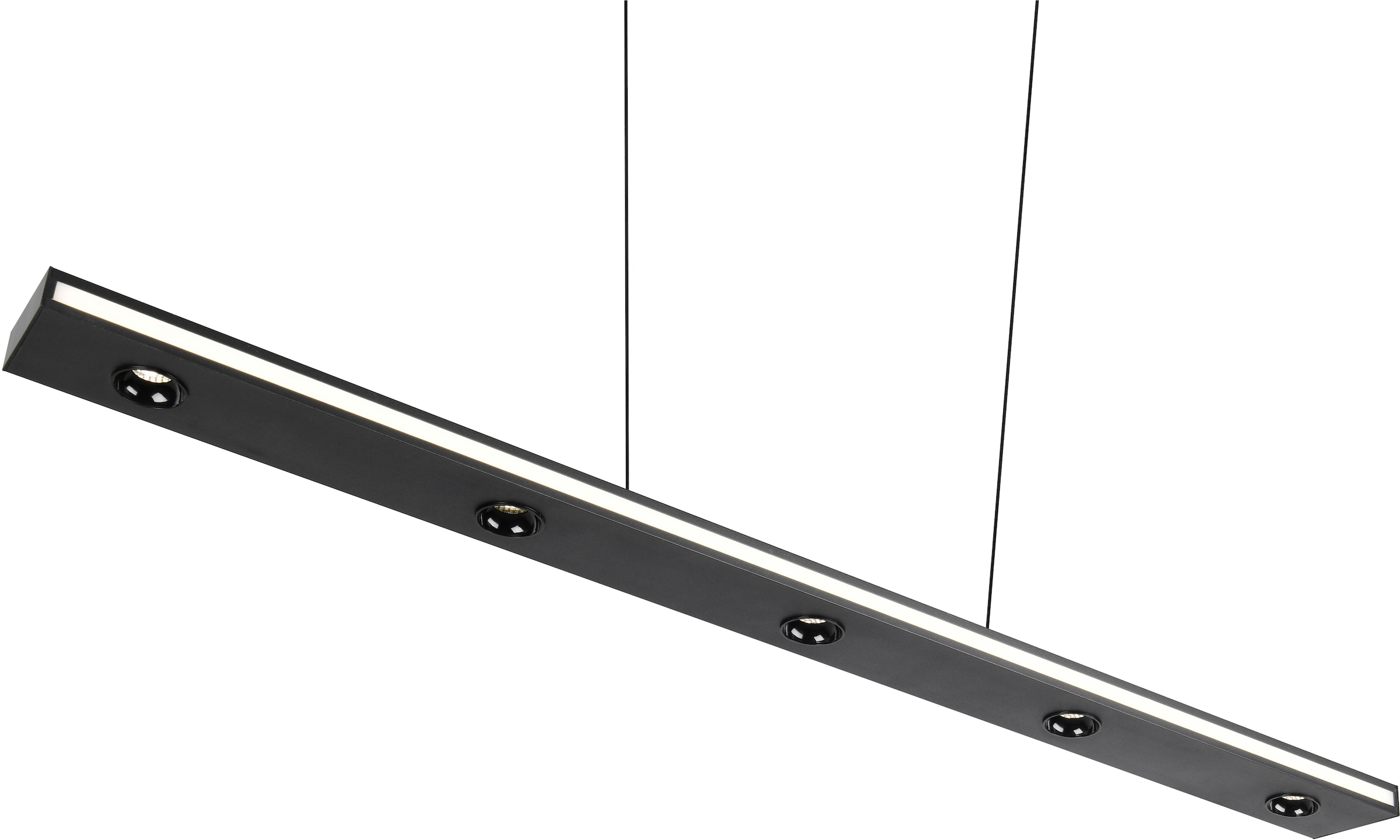 TRIO Leuchten LED Pendelleuchte »GRAHAM, Hängeleuchte höhenverstellbar, dimmbar, Memoryfunktion« LED-Board 1 Stk. Farbwechsler | warmweiß - kaltweiß up-and-down Licht Lichtfarbe einstellbar warm- bis kaltweiß 2300-4000K