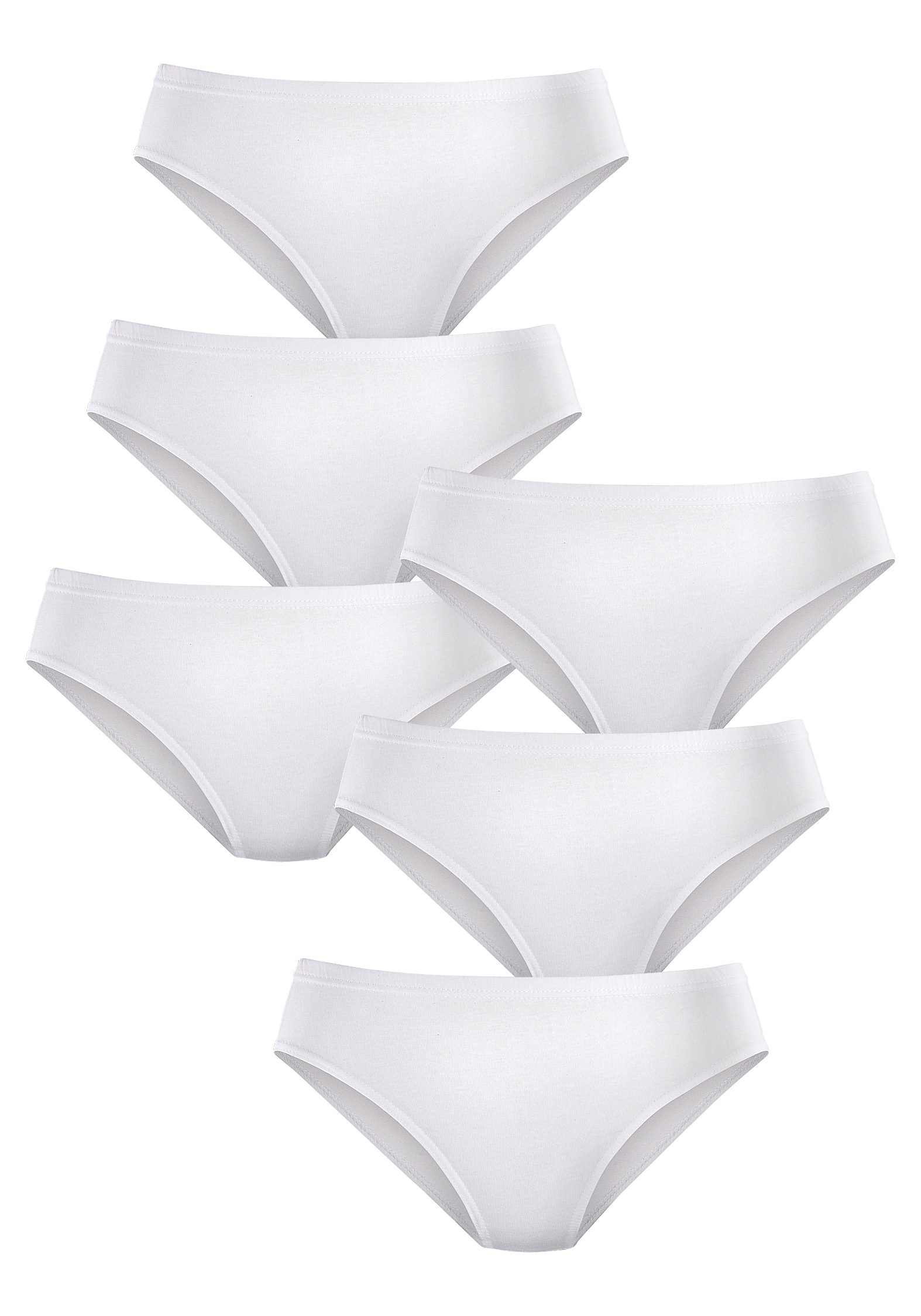 petite fleur Jazz-Pants Slips, (Packung, 6 St.), aus reiner Baumwolle bei ♕