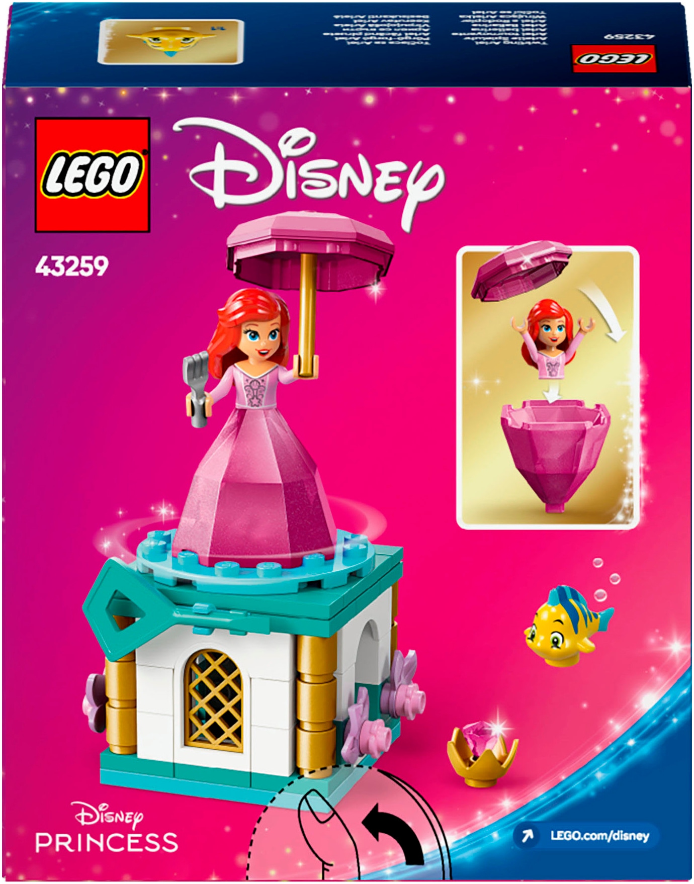 LEGO® Konstruktionsspielsteine »Arielle Spieluhr (43259), LEGO Disney Princess«, (93 St.), Made in Europe